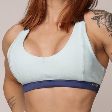 TOP QUEBEC JACQUARD DUST CELESTE LISO