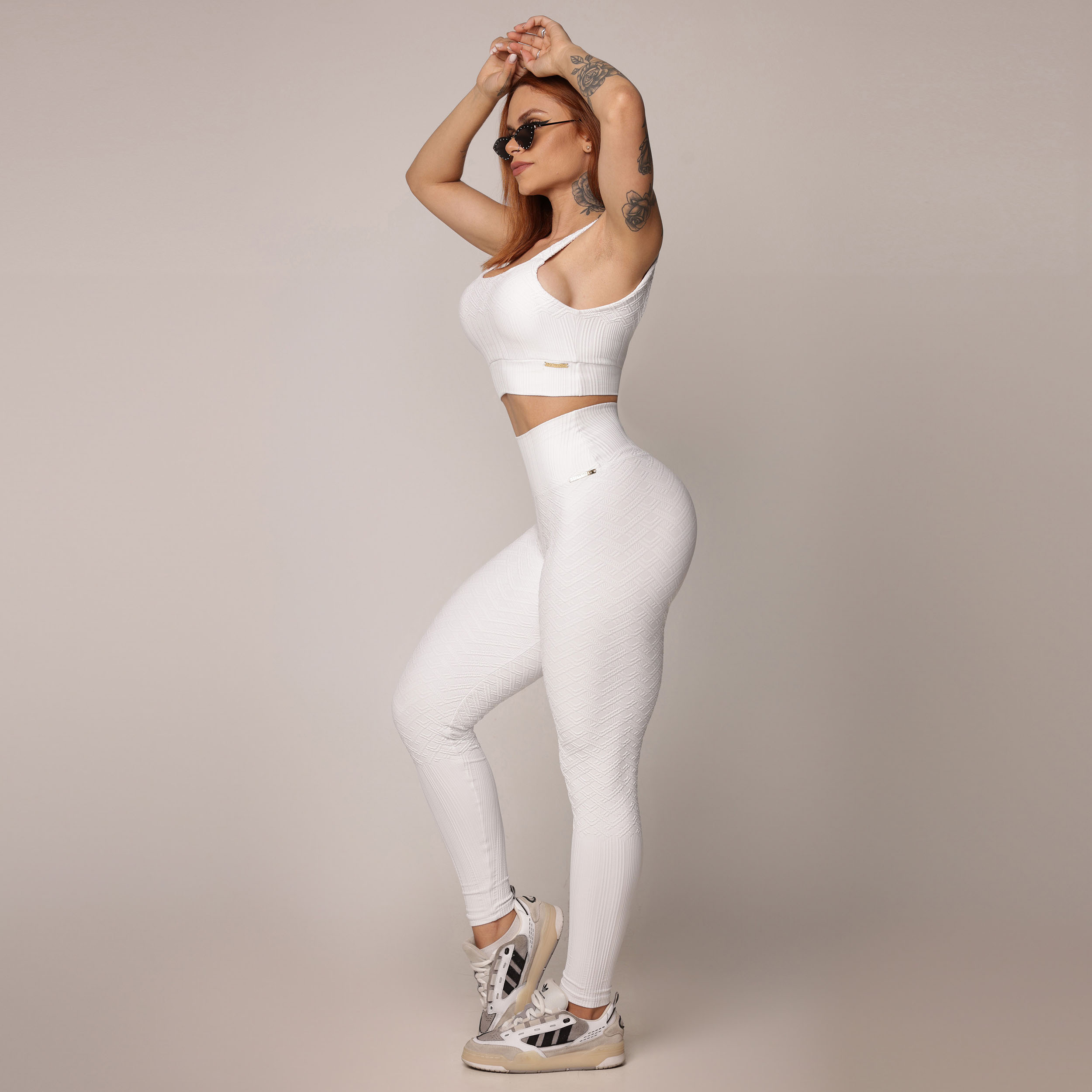 LEGGING COMUM JACQUARD LUXOR BRANCO - Imagem 7