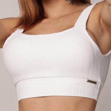 TOP FAIXA JACQUARD LUXOR BRANCO
