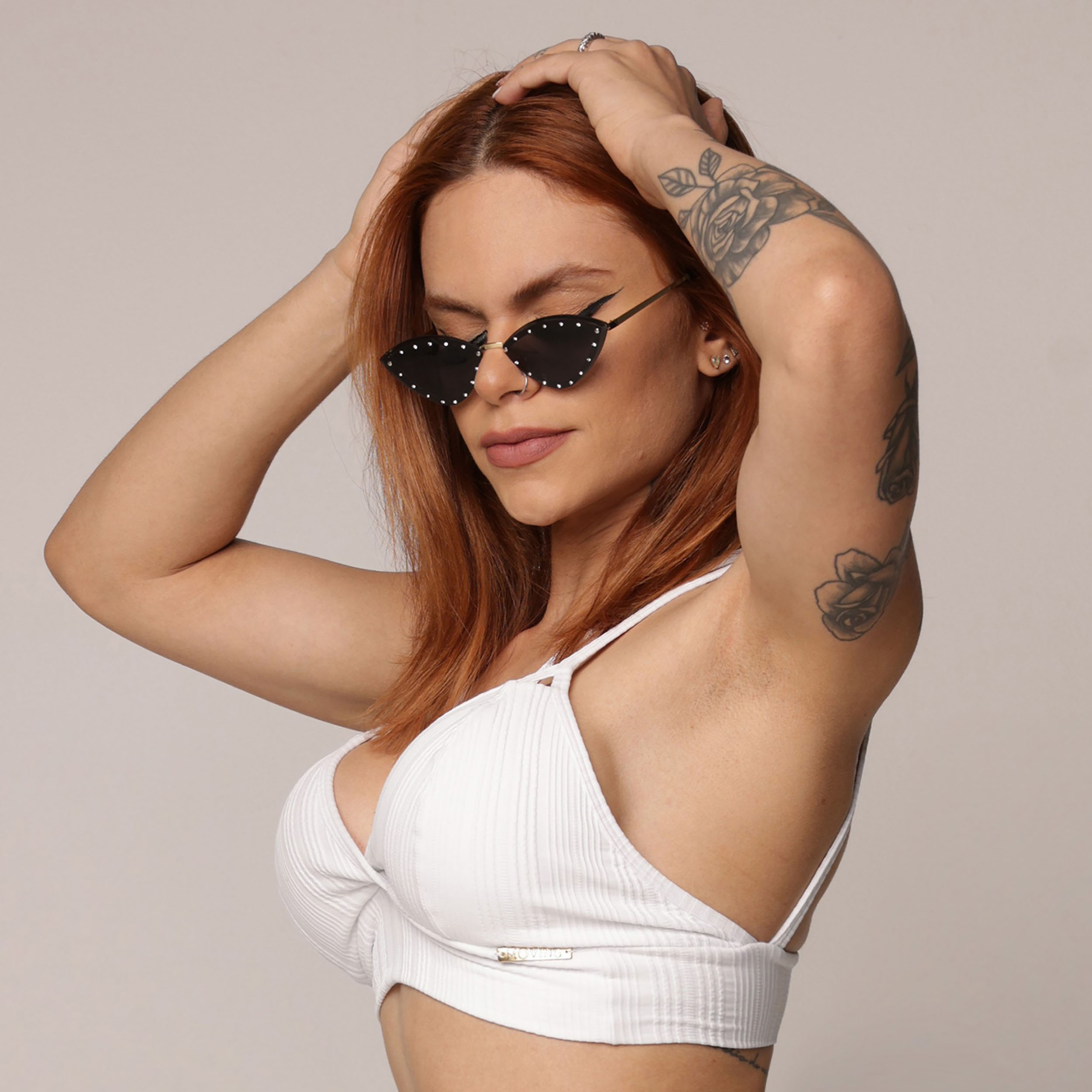 TOP TORONTO JACQUARD LUXOR LISTRAS BRANCO - Imagem 3