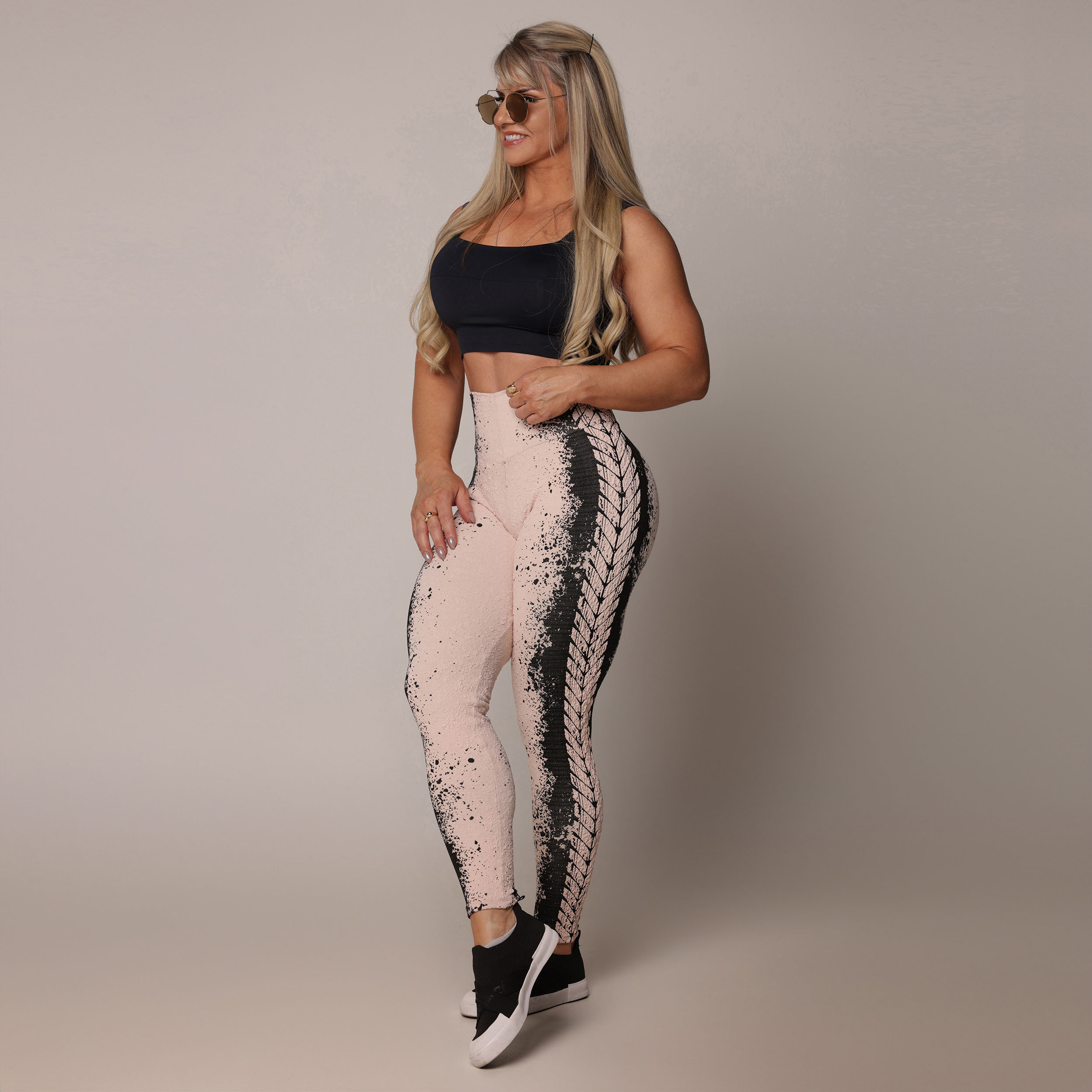 LEGGING COMUM JACQUARD NÁUTICO ROSÊ - Imagem 5