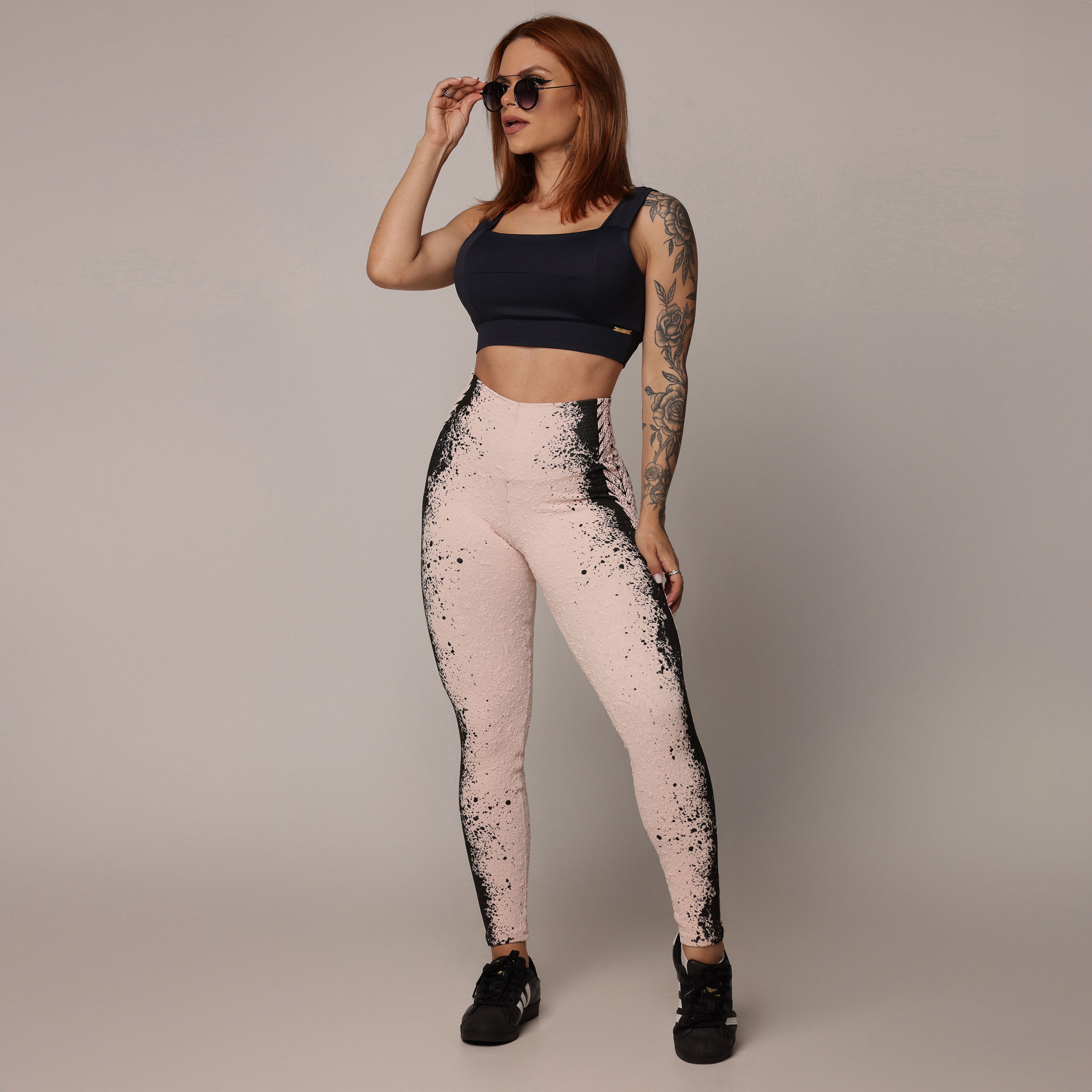 LEGGING COMUM JACQUARD NÁUTICO ROSÊ - Imagem 9