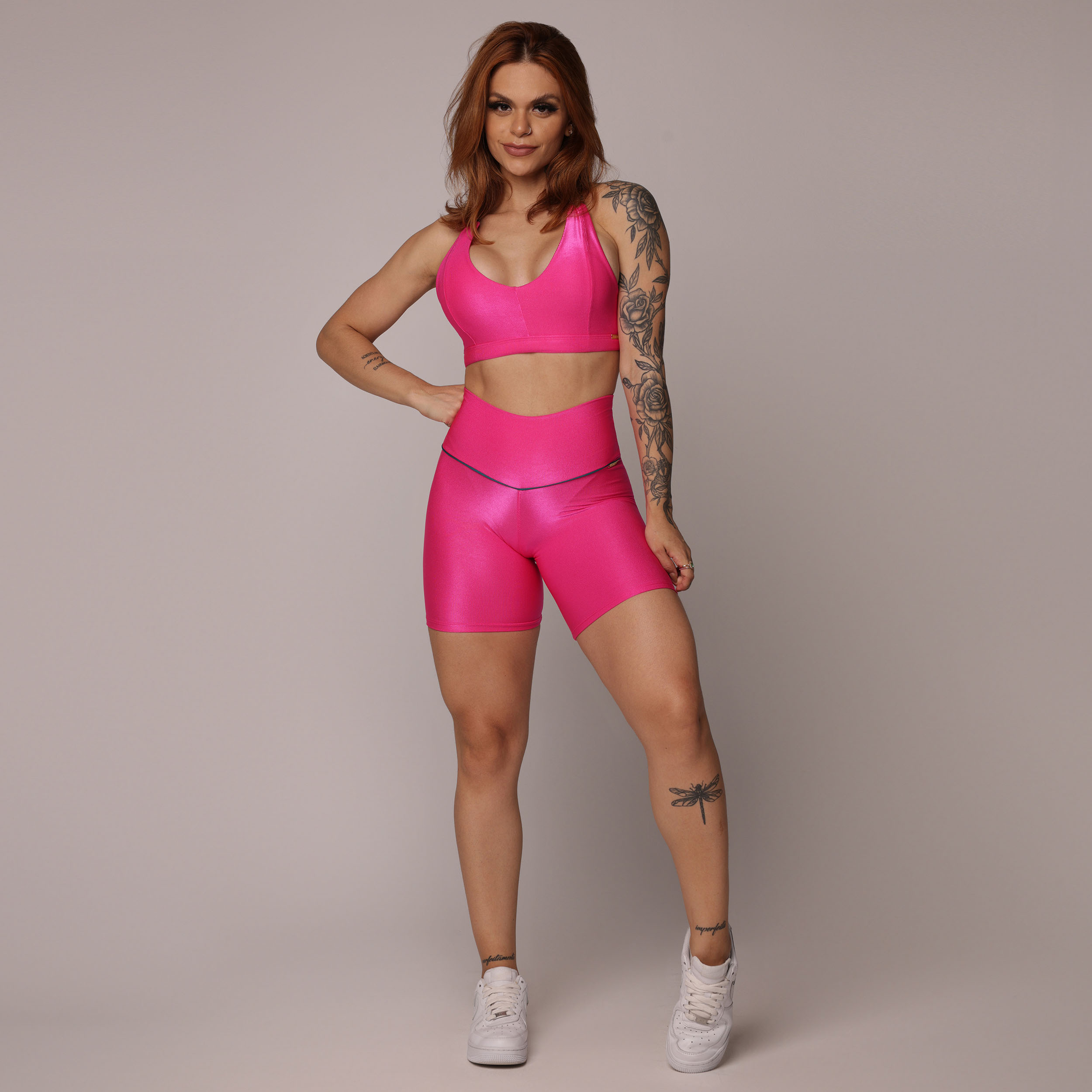 SHORT WALK EMPINA BUMBUM GLOSSY PINK - Imagem 6