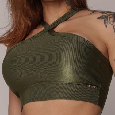 TOP TULIPA GLOSSY VERDE MILITAR