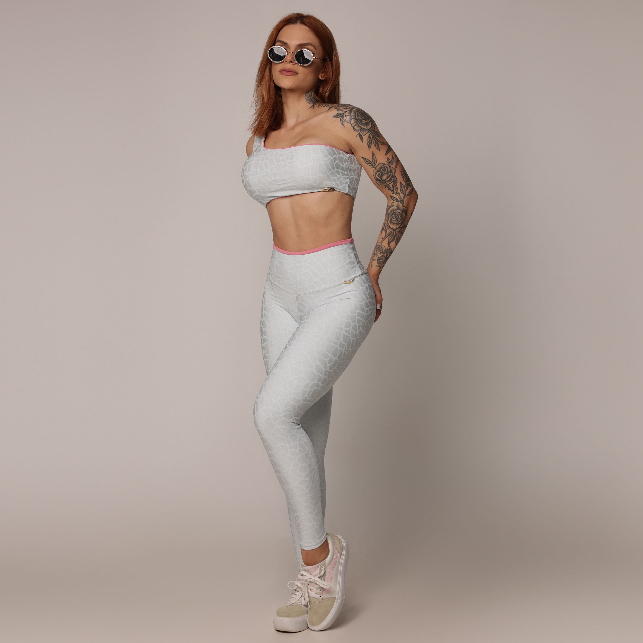 LEGGING BICOLOR EMPINA BUMBUM JACQUARD CRACK - Imagem 5