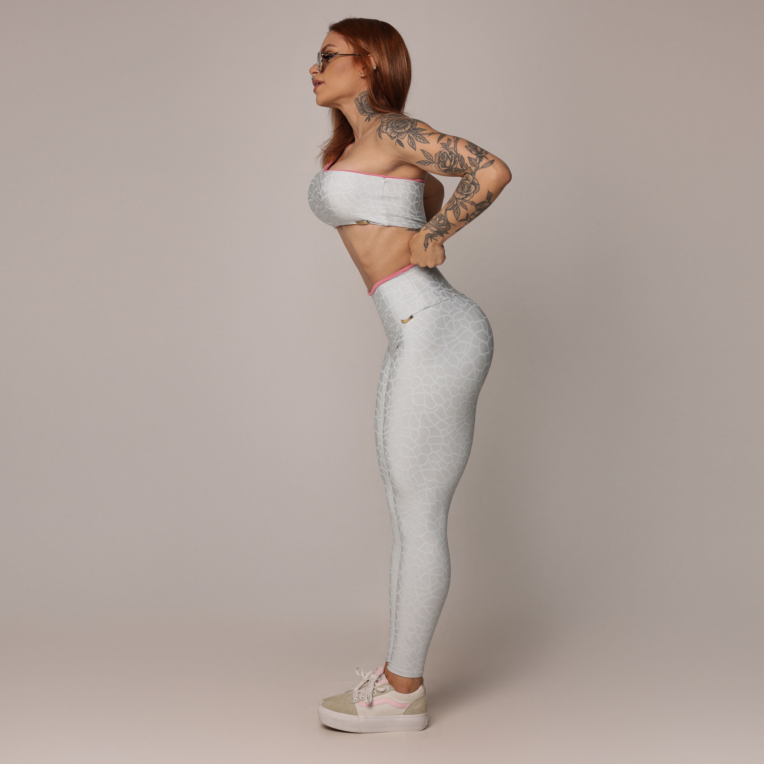 LEGGING BICOLOR EMPINA BUMBUM JACQUARD CRACK - Imagem 6