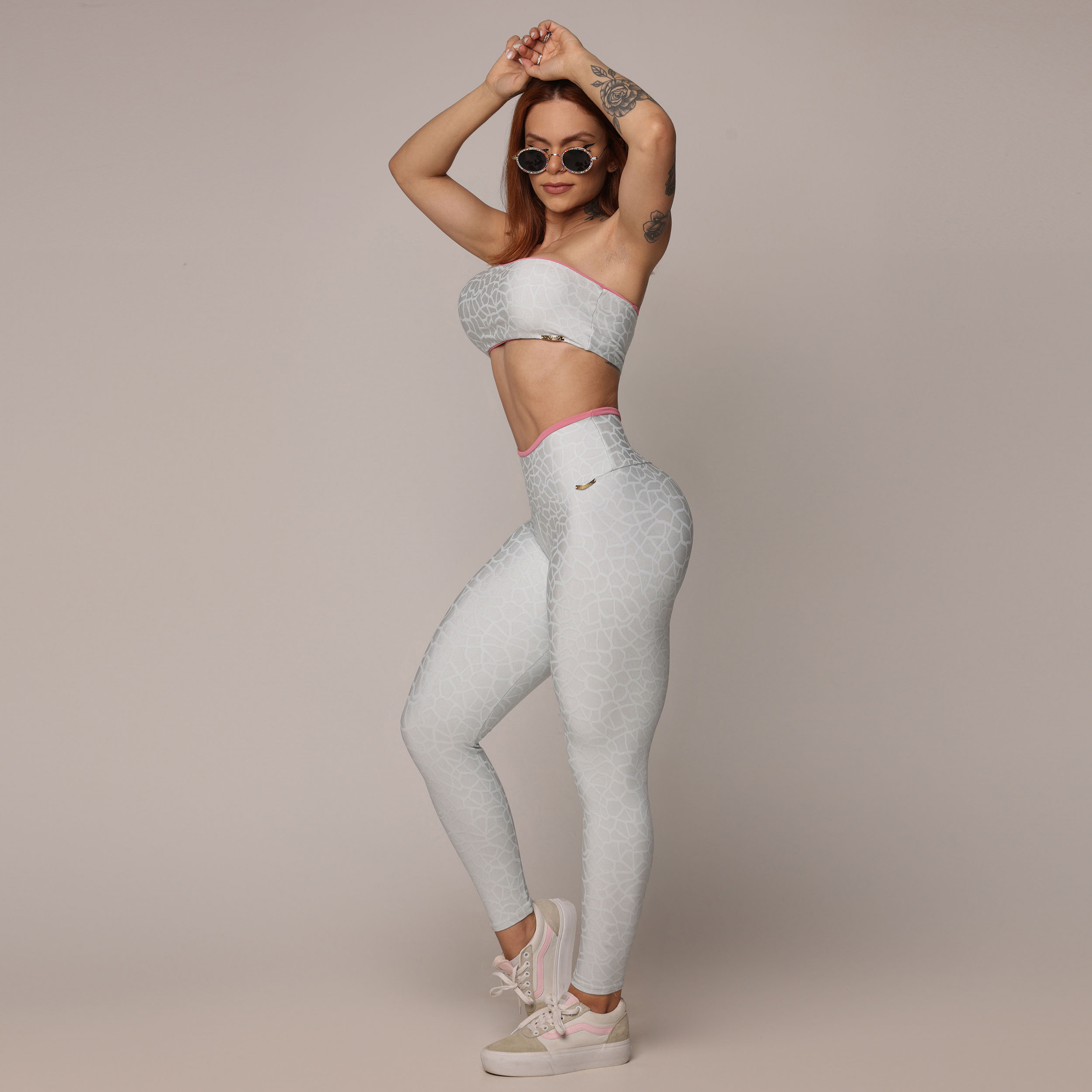 LEGGING BICOLOR EMPINA BUMBUM JACQUARD CRACK - Imagem 8