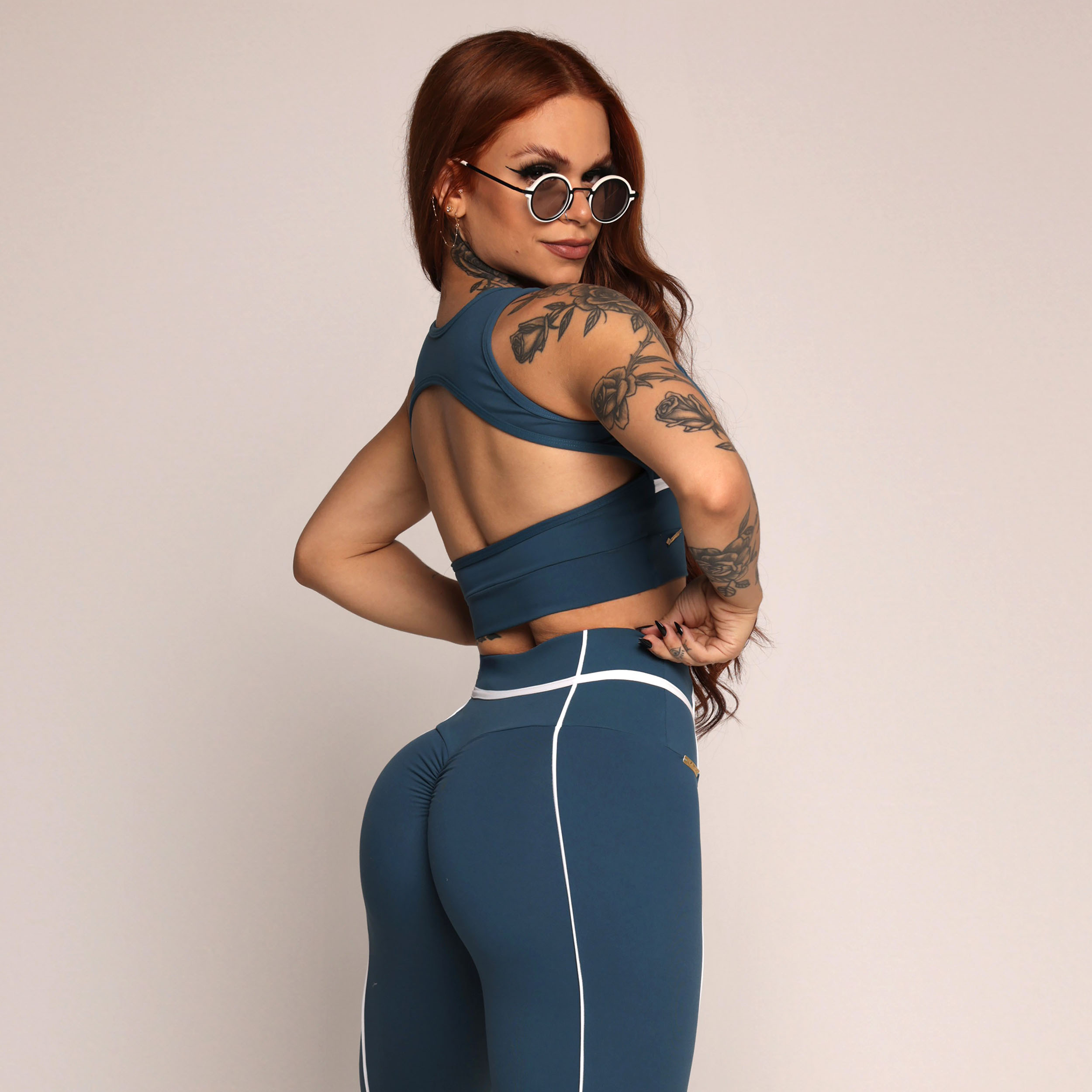 LEGGING QUEENS EMPINA BUMBUM AZUL PETRÓLEO - Imagem 4