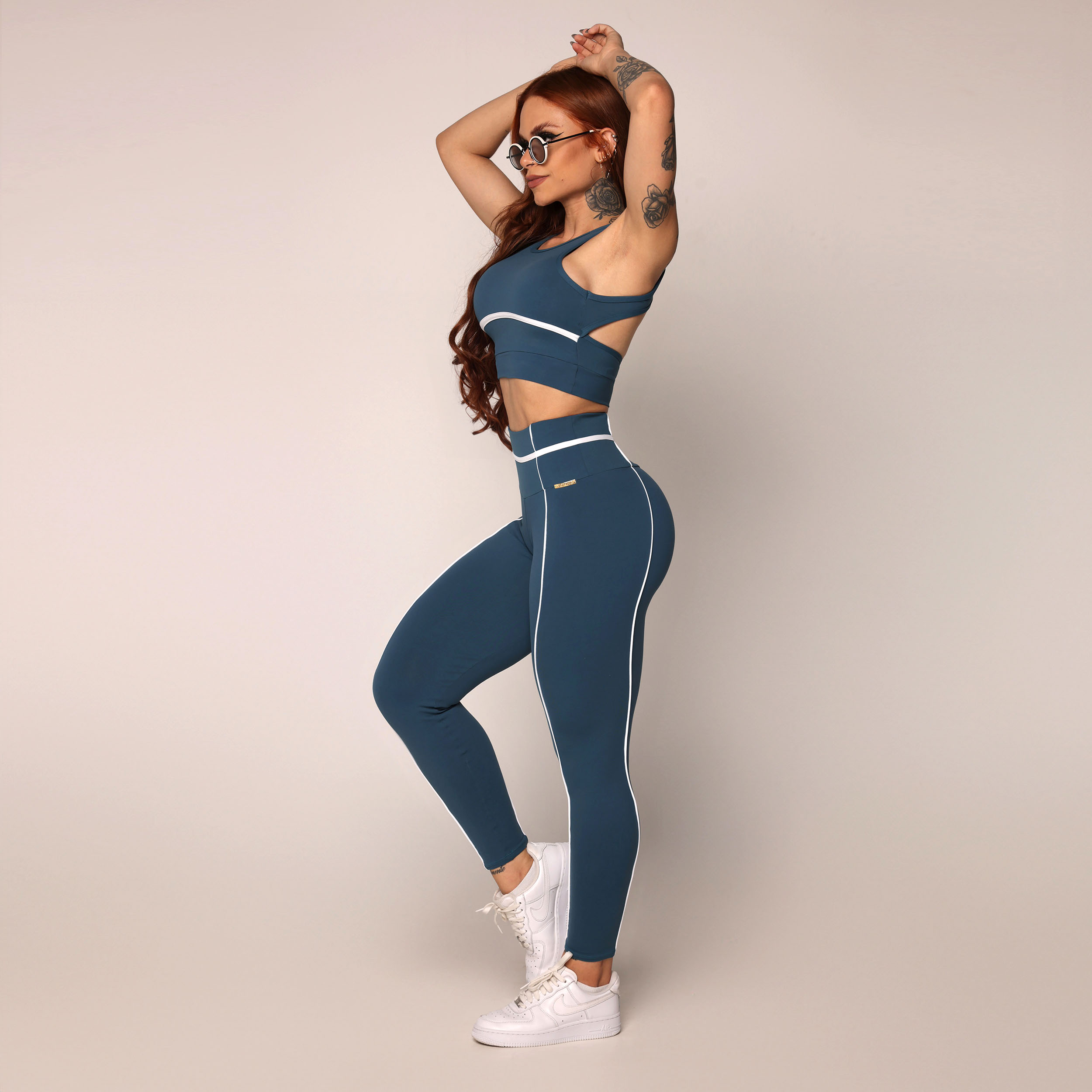 LEGGING QUEENS EMPINA BUMBUM AZUL PETRÓLEO - Imagem 9