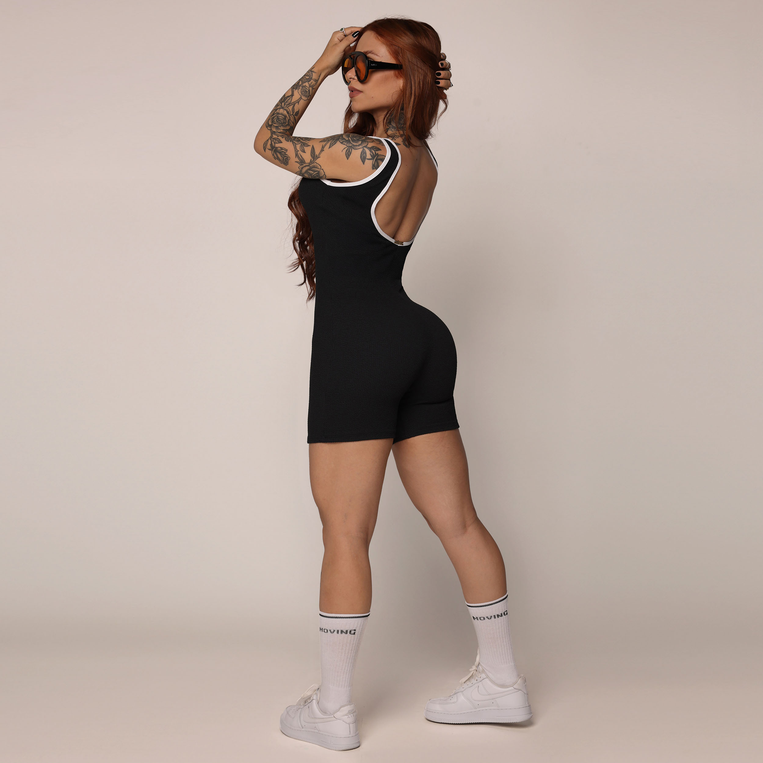 MACAQUINHO WINDY JACQUARD CONFORT PRETO COM BRANCO - Imagem 8