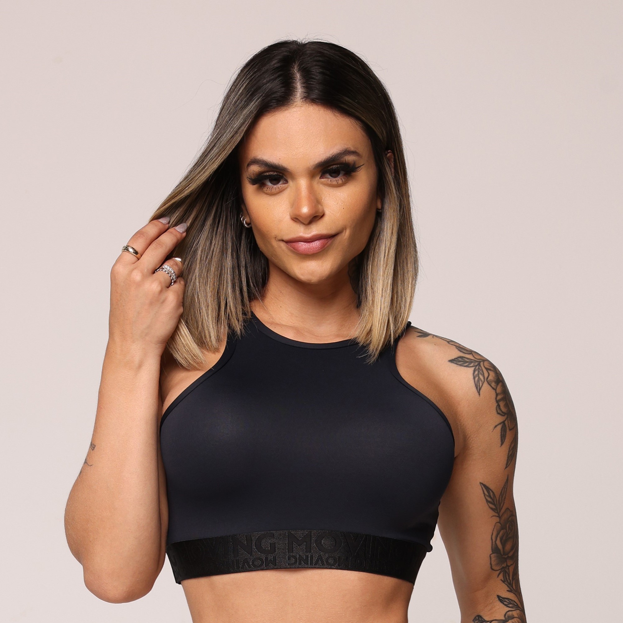 TOP TORINO PRETO COM ELÁSTICO PRETO - Imagem 3