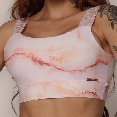 TOP FAIXA QUARTZO ROSA COM ELÁSTICO EXCLUSIVO