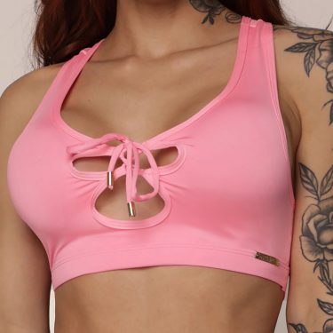 TOP TRANÇADO ROSA CHICLETE