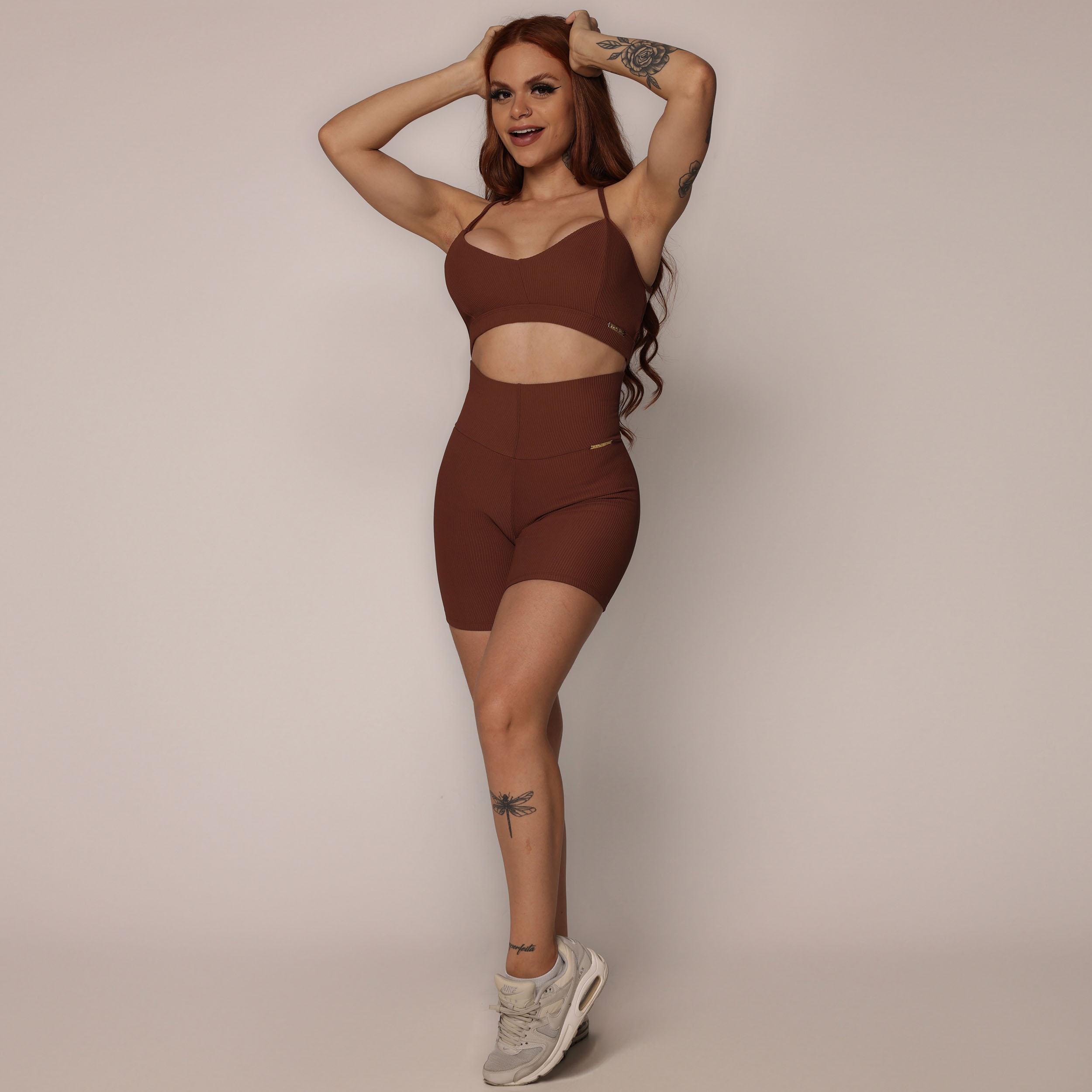 SHORT JUST JACQUARD CANELADO DOLCE - Imagem 4