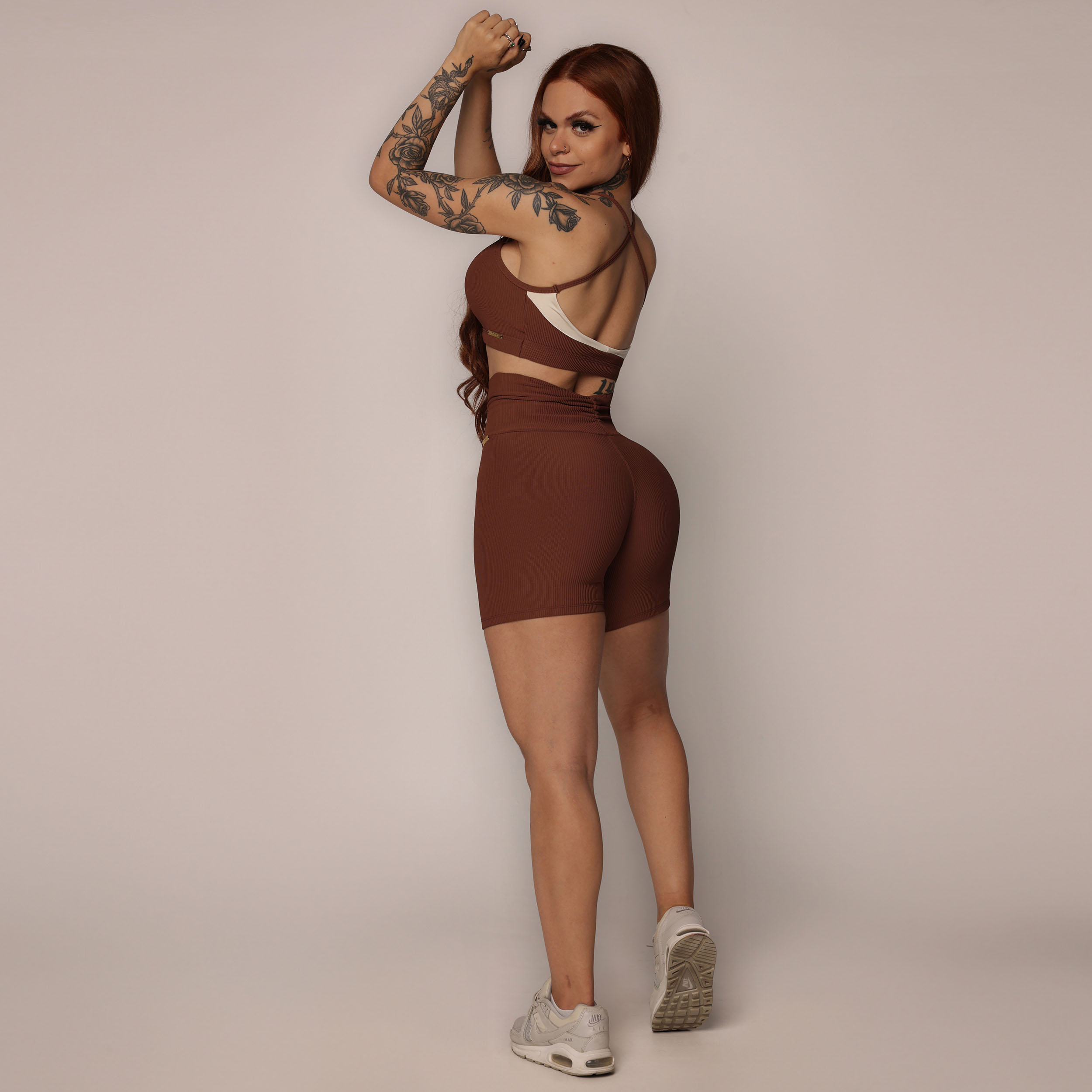 SHORT JUST JACQUARD CANELADO DOLCE - Imagem 7