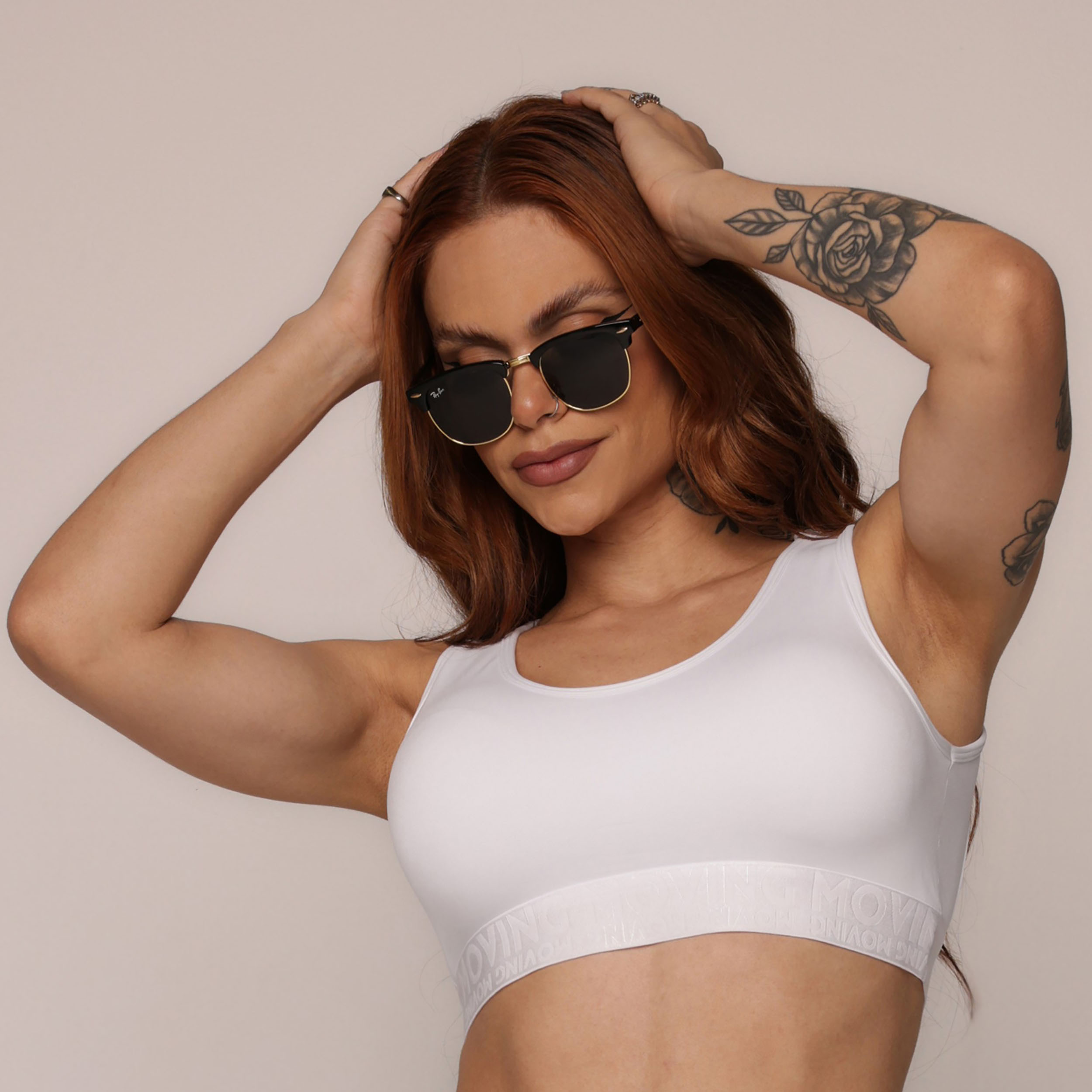 TOP FIT BRANCO COM ELÁSTICO - Imagem 3