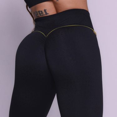 LEGGING WALK EMPINA BUMBUM JACQUARD SNAKE BLACK