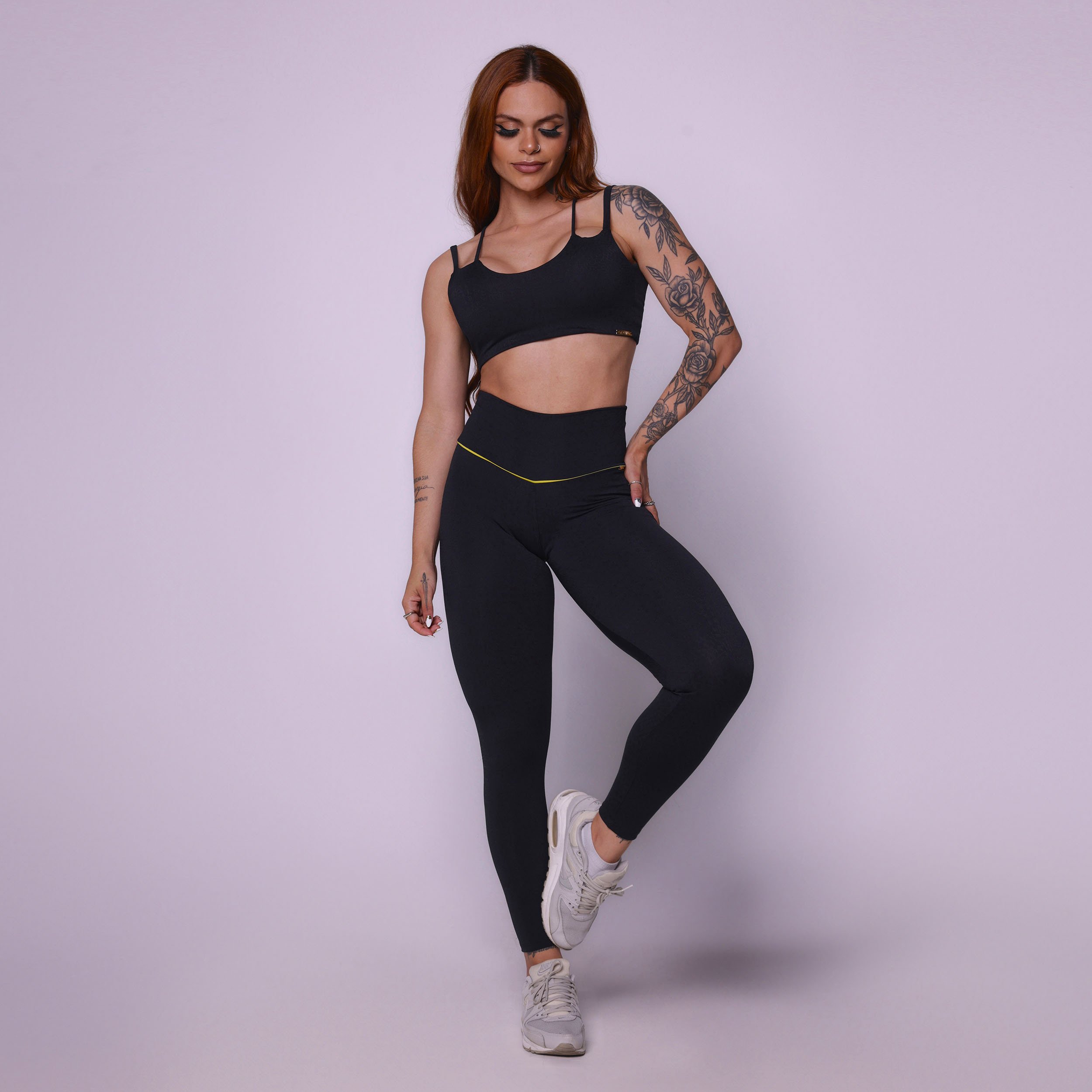 LEGGING WALK EMPINA BUMBUM JACQUARD SNAKE BLACK - Imagem 6