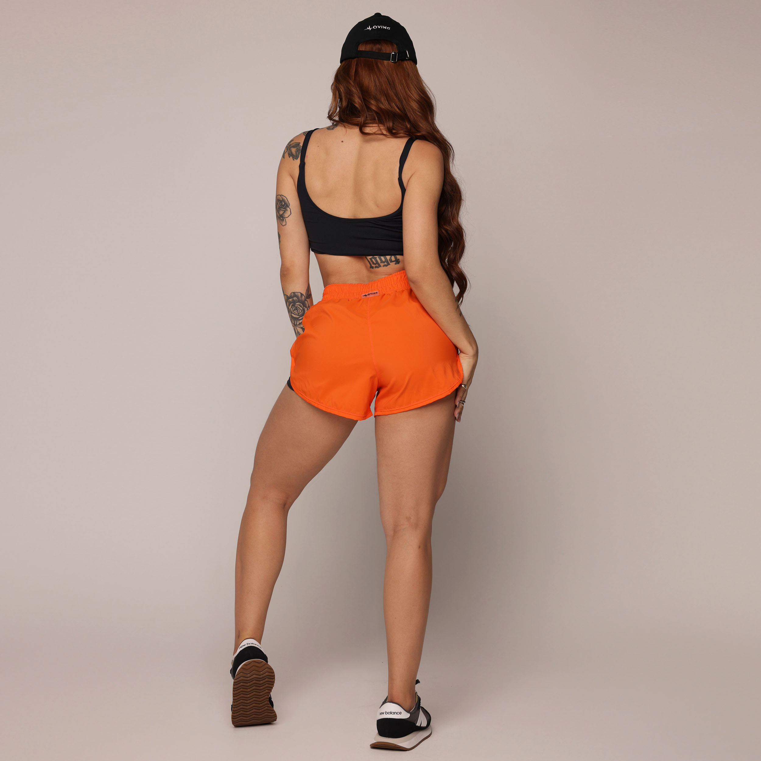 SHORT FLOW CORAL COM PRETO - Imagem 5