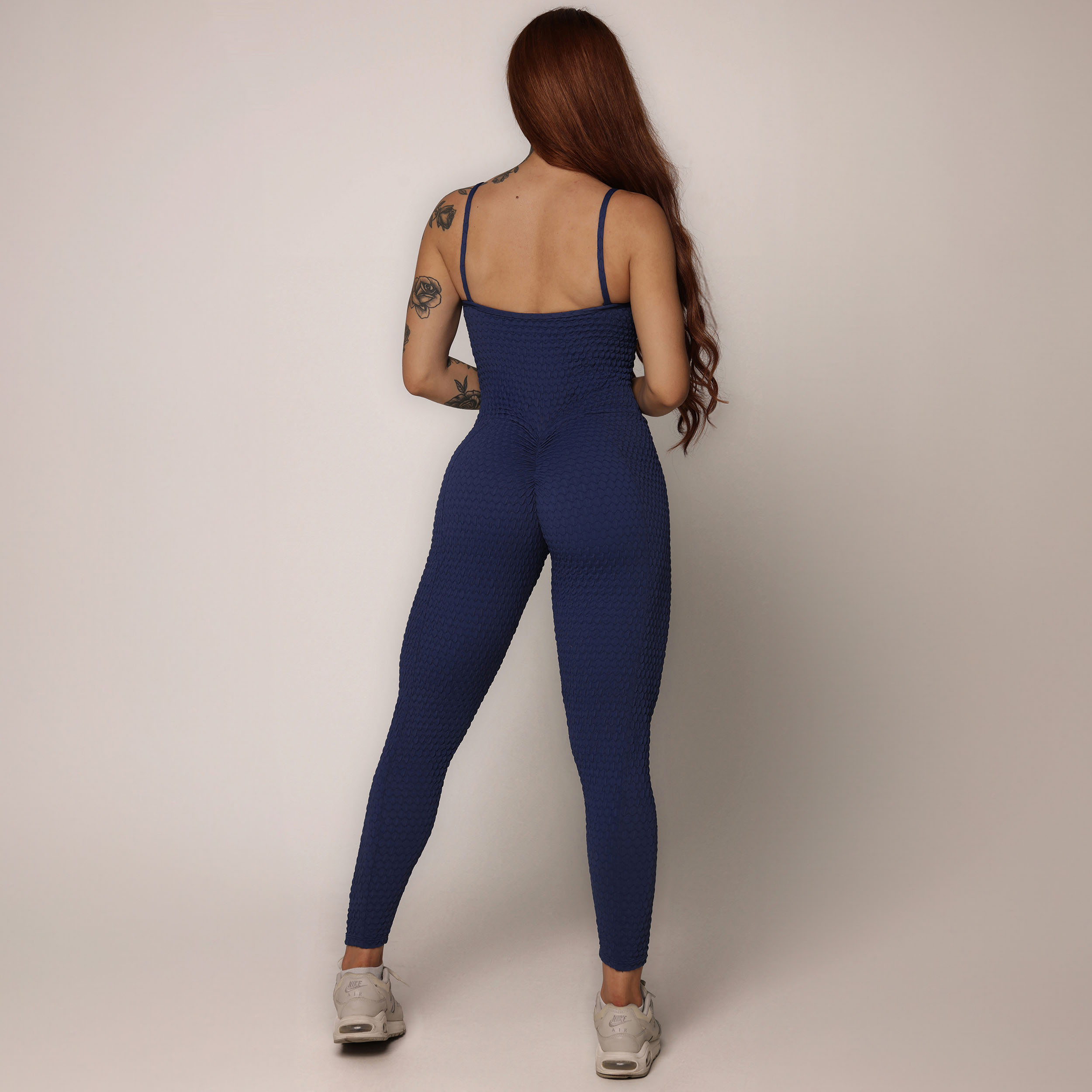 MACACÃO QUEENS EMPINA BUMBUM JACQUARD BUBBLE MARINHO - Imagem 3