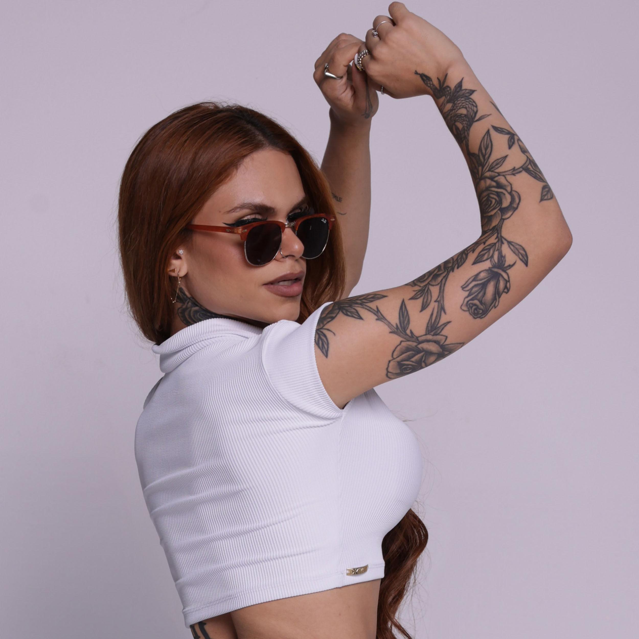 CROPPED IBIZA JACQUARD CANELADO BRANCO - Imagem 3