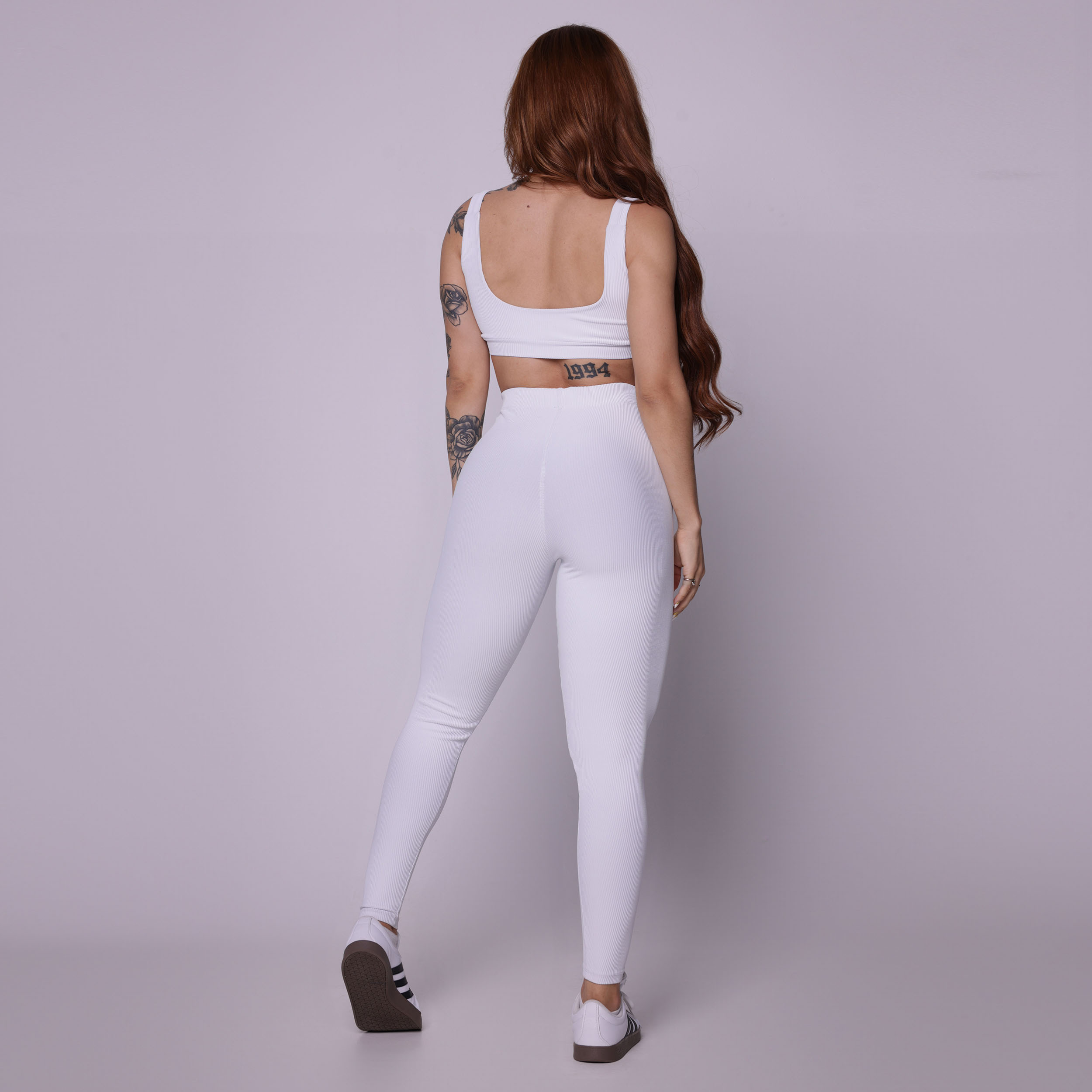 LEGGING PULSE JACQUARD CANELADO BRANCO - Imagem 7