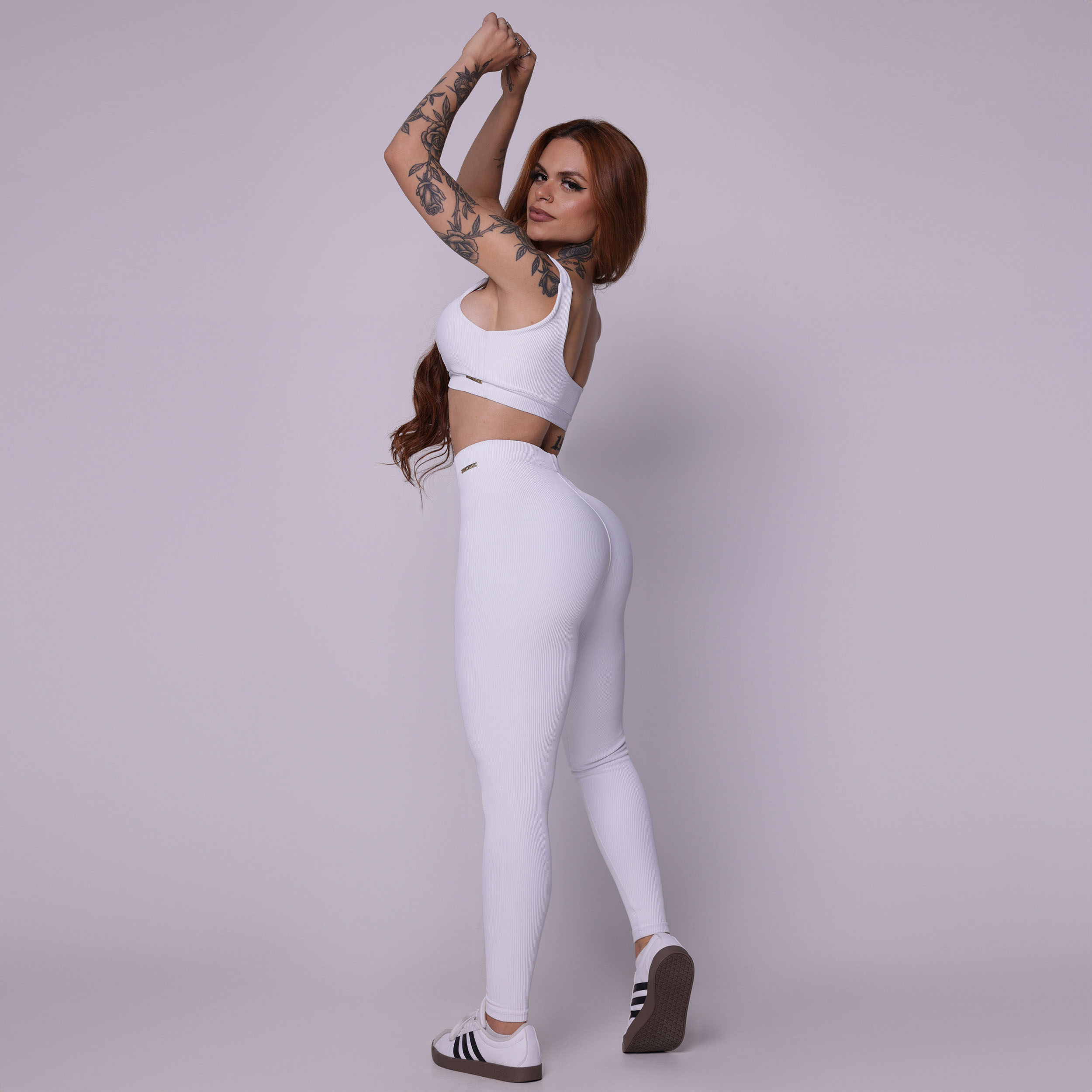 LEGGING PULSE JACQUARD CANELADO BRANCO - Imagem 8