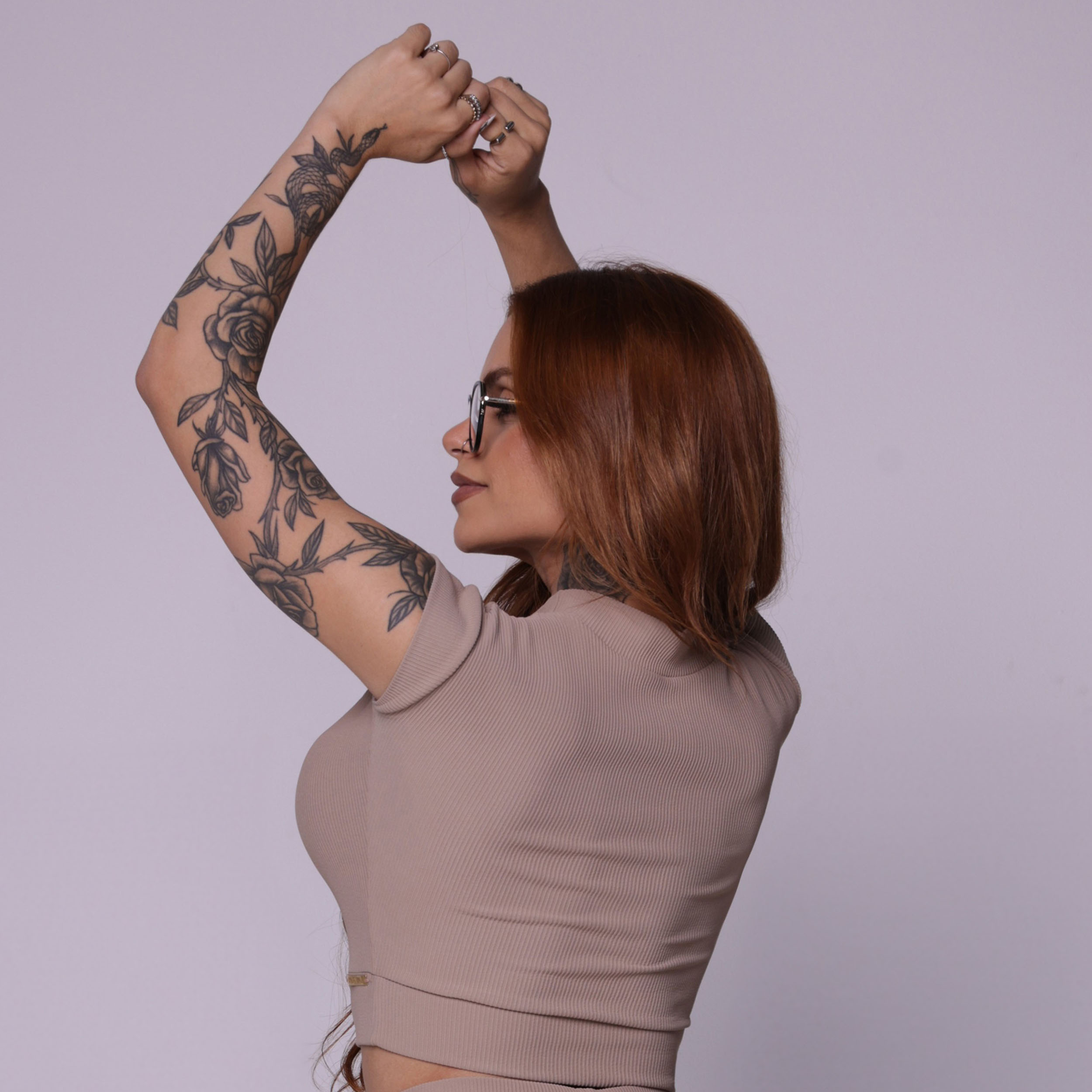 CROPPED CARMEL JACQUARD CANELADO DOCE DE LEITE - Imagem 4