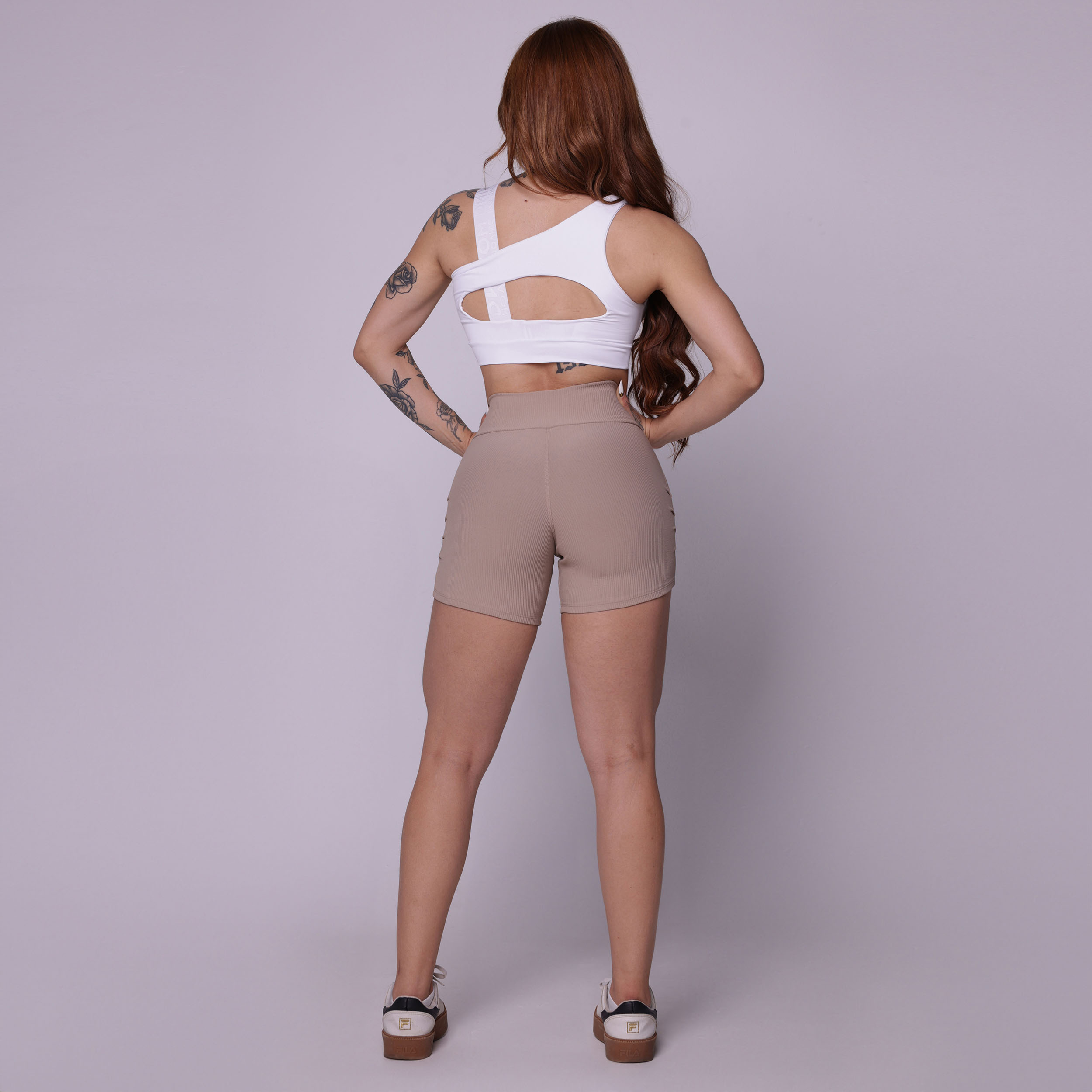 SHORT CHICAGO JACQUARD CANELADO DOCE DE LEITE - Imagem 6