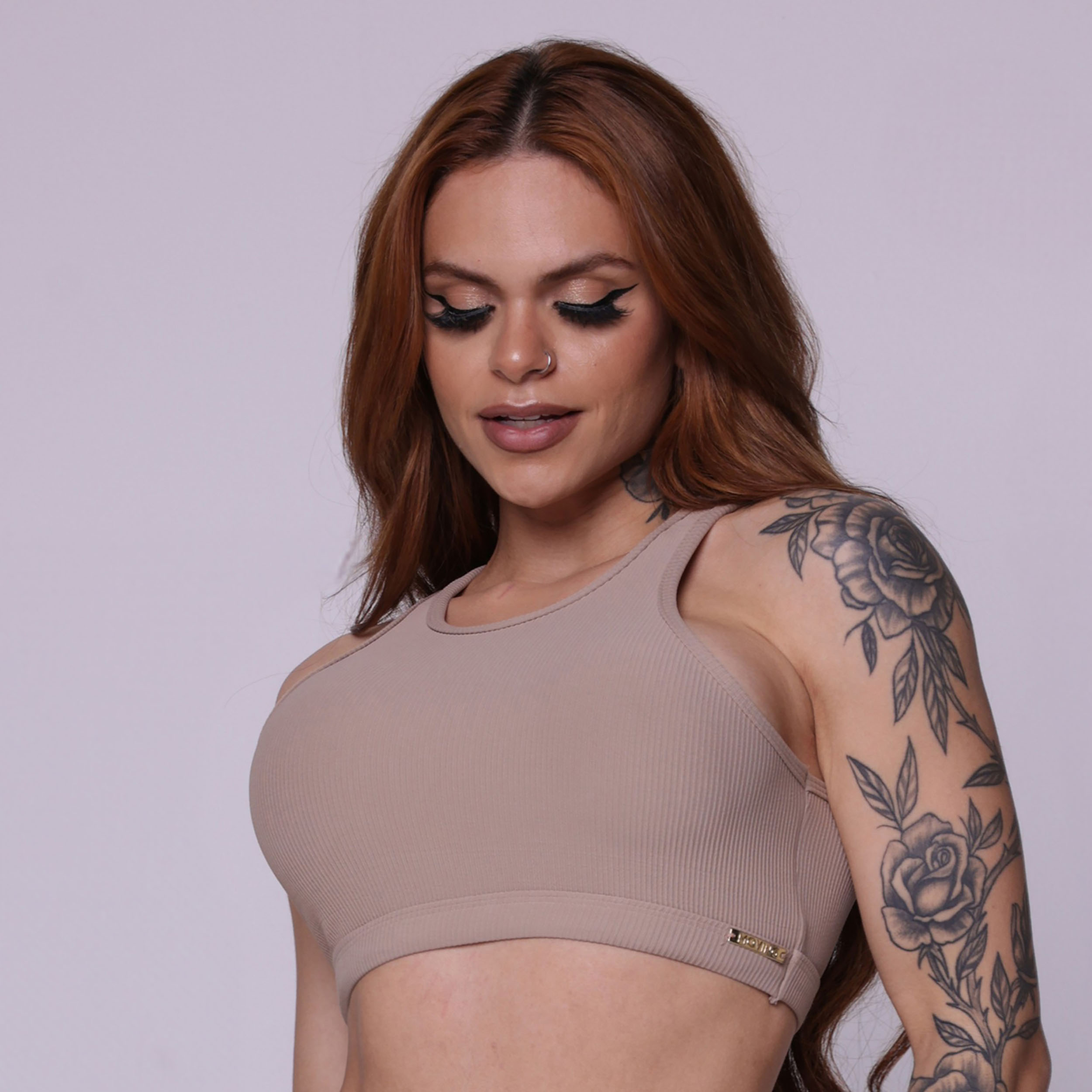 TOP TORINO JACQUARD CANELADO DOCE DE LEITE - Imagem 4