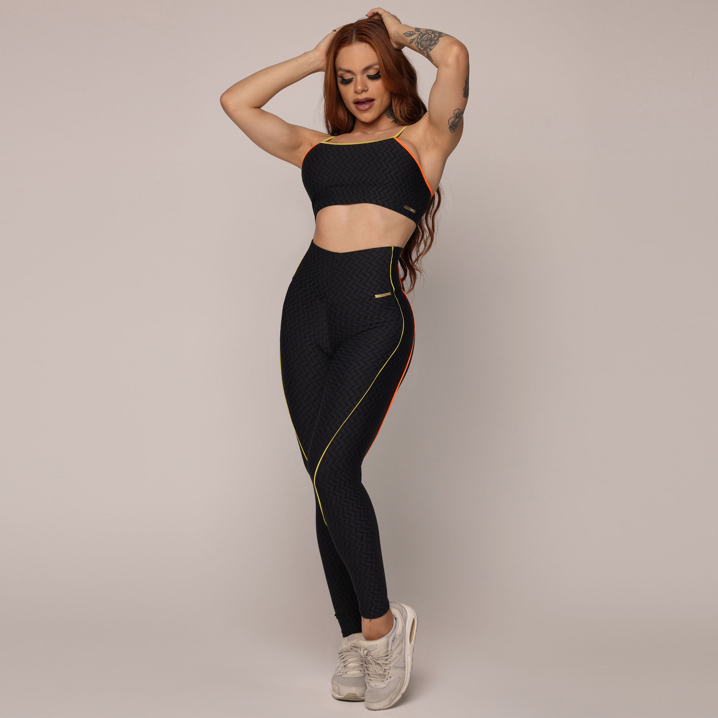 TOP LAS VEGAS JACQUARD ARROW BLACK - Imagem 5