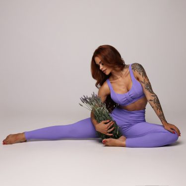 LEGGING PULSE JACQUARD CANELADO LAVANDA