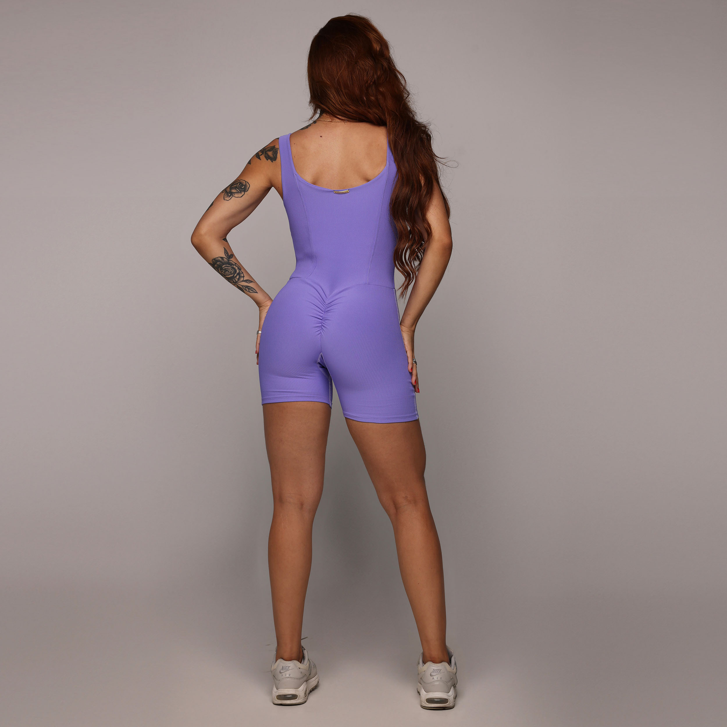 MACAQUINHO CONFORT EMPINA BUMBUM JACQUARD CANELADO LAVANDA - Imagem 6