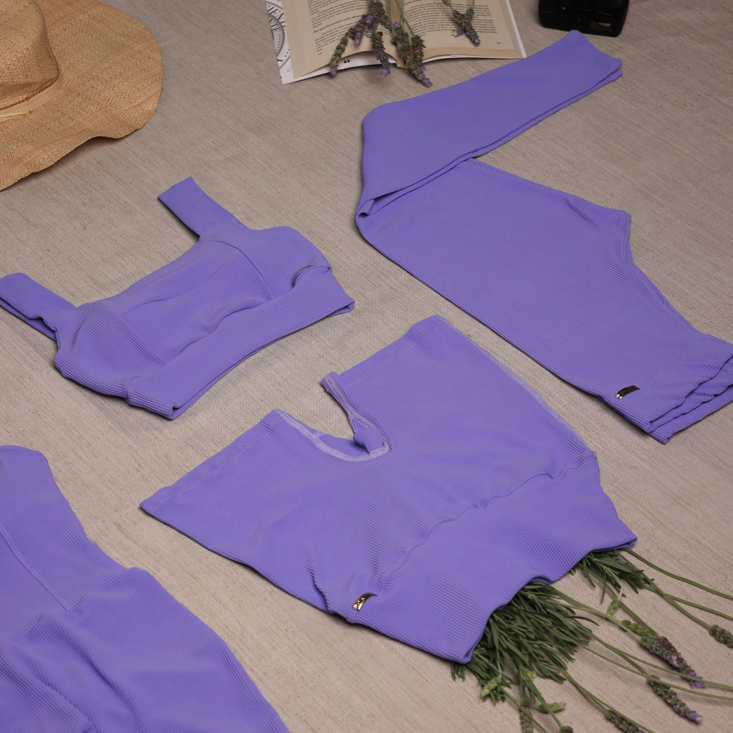 TOP IRIS JACQUARD CANELADO LAVANDA - Imagem 8