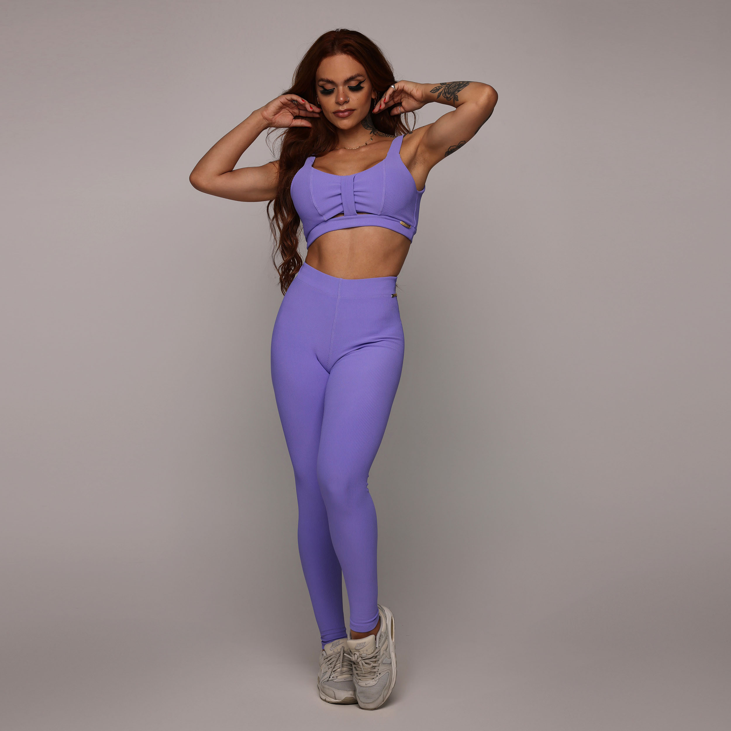 TOP RAVENA JACQUARD CANELADO LAVANDA - Imagem 5