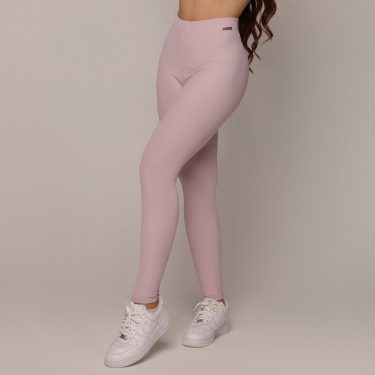 LEGGING PULSE JACQUARD CANELADO ROSA SECO