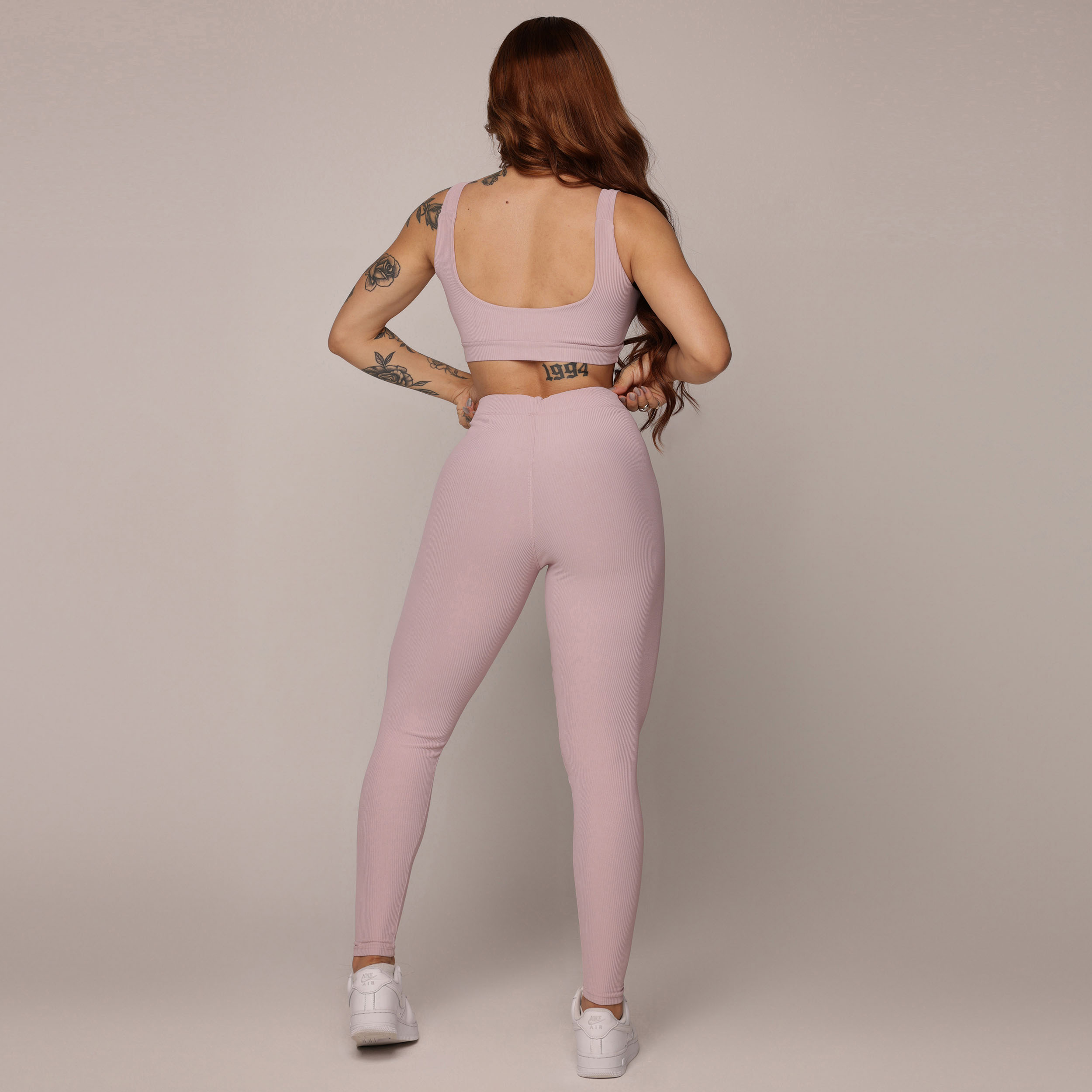 TOP GEORGIA JACQUARD CANELADO ROSA SECO - Imagem 6