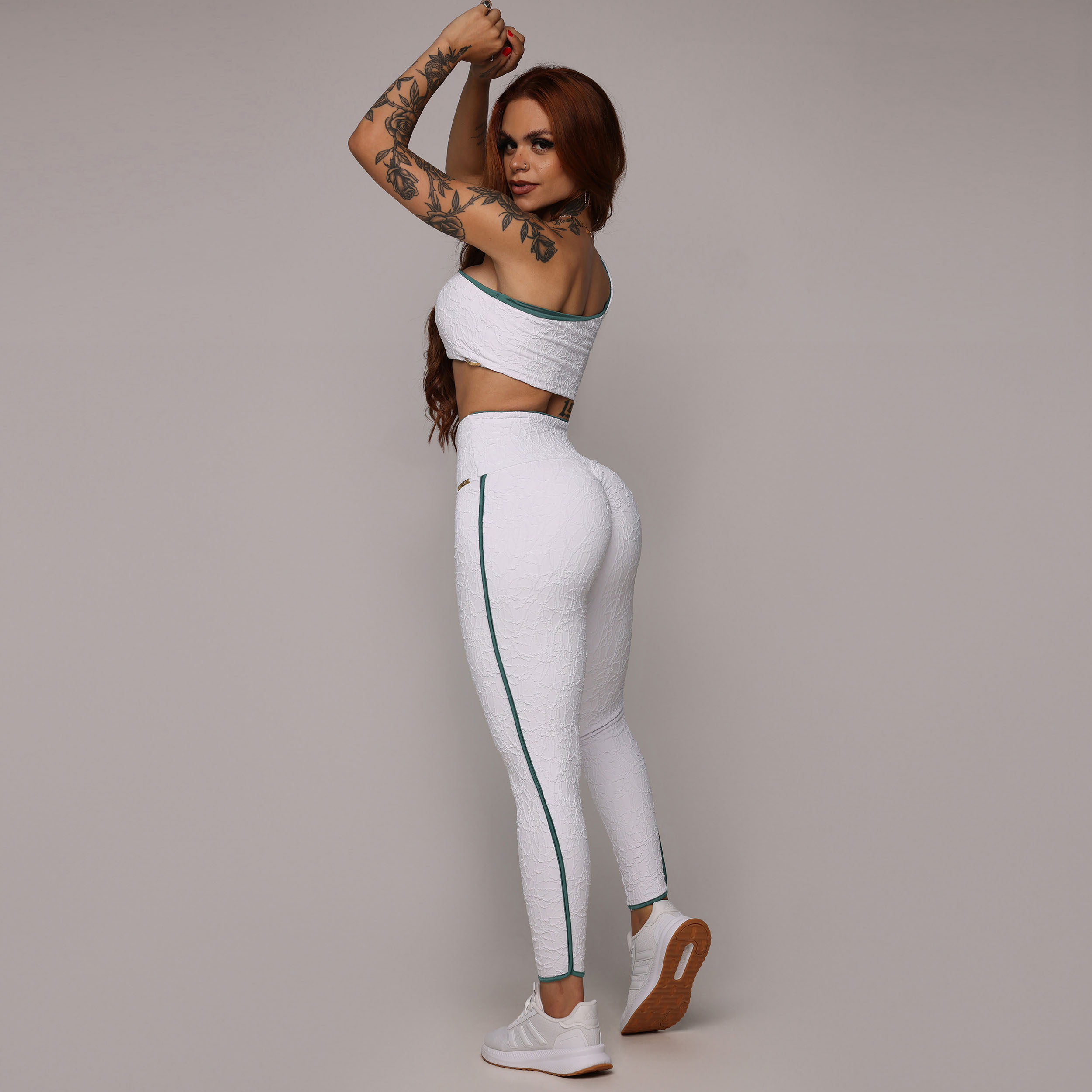 LEGGING LIVE EMPINA BUMBUM JACQUARD PERLÊ BRANCO - Imagem 11