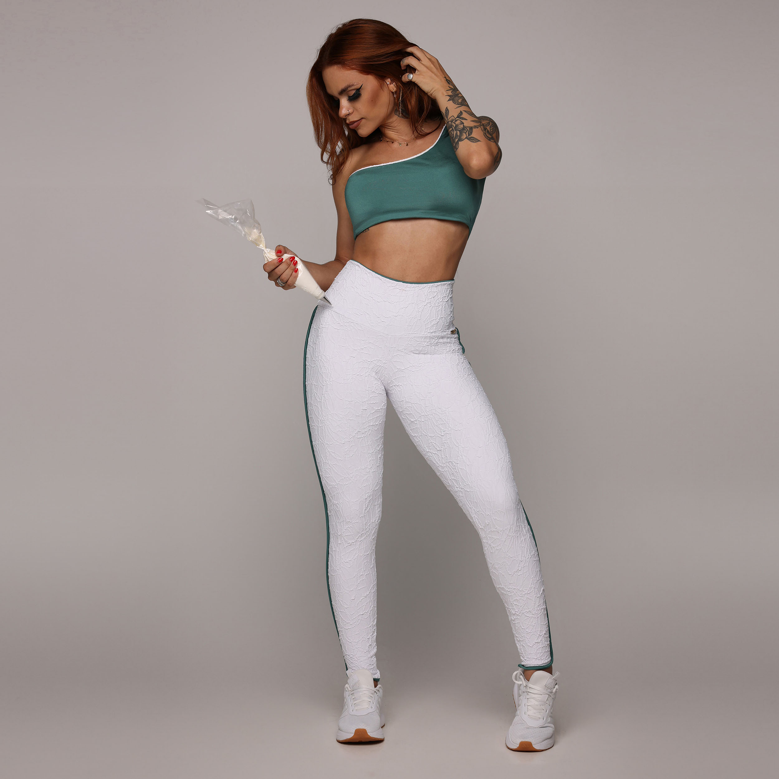 TOP DUPLA FACE JACQUARD PERLÊ BRANCO - Imagem 7