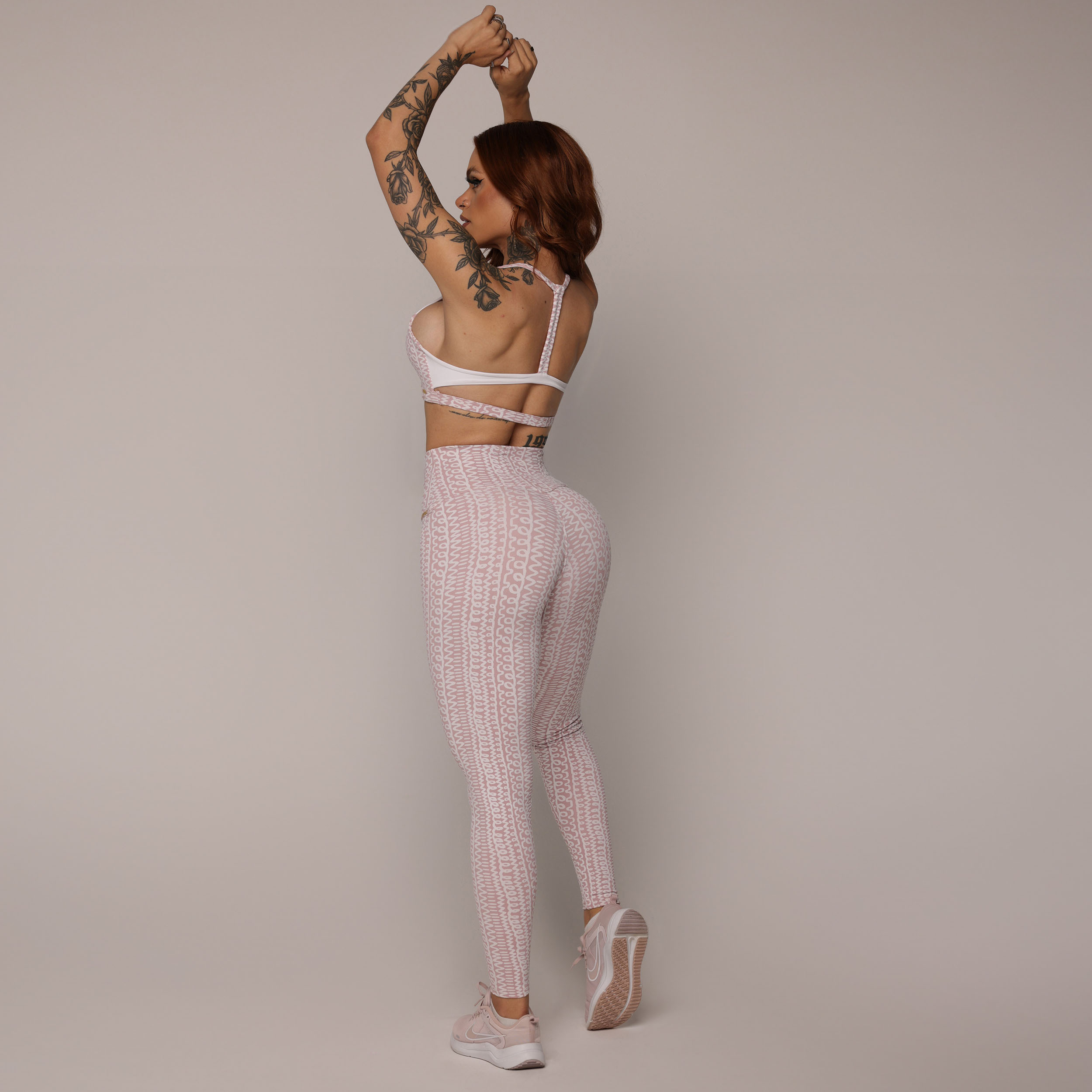 LEGGING HEART JACQUARD PINK-SHAKE - Imagem 7