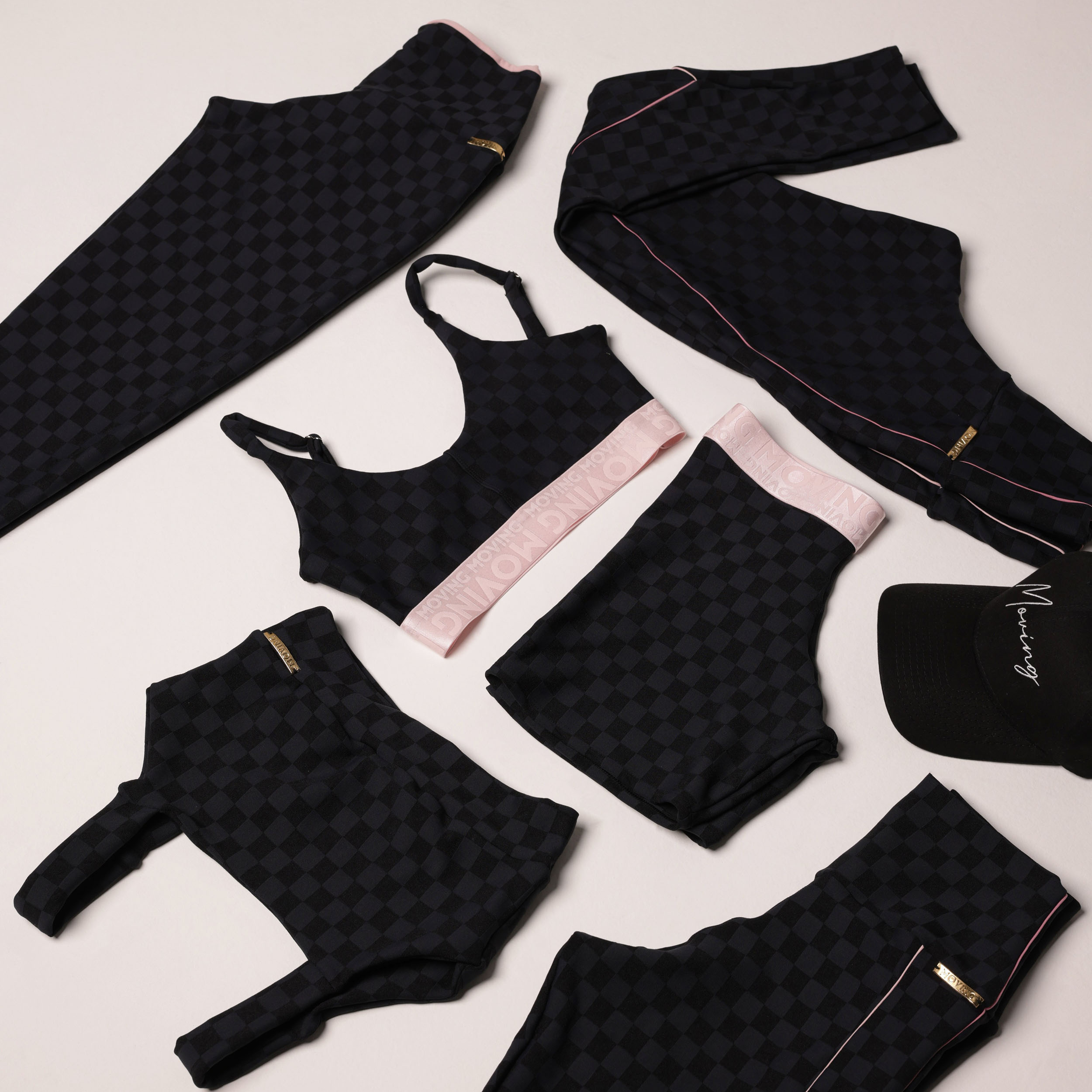 LEGGING BICOLOR EMPINA BUMBUM JACQUARD XEQUE-MATE PRETO - Imagem 11