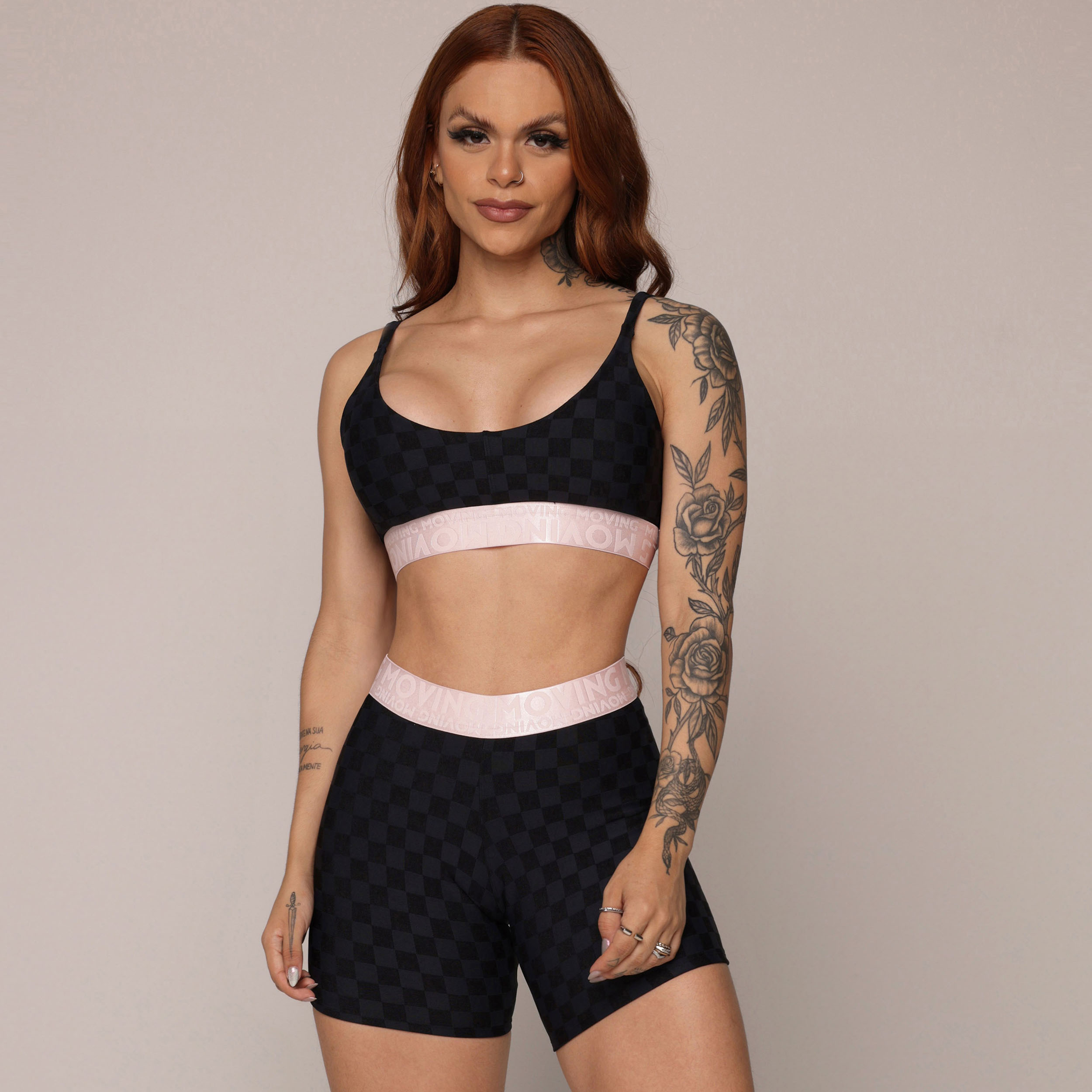 SHORT ÉPIC JACQUARD XEQUE-MATE PRETO - Imagem 3