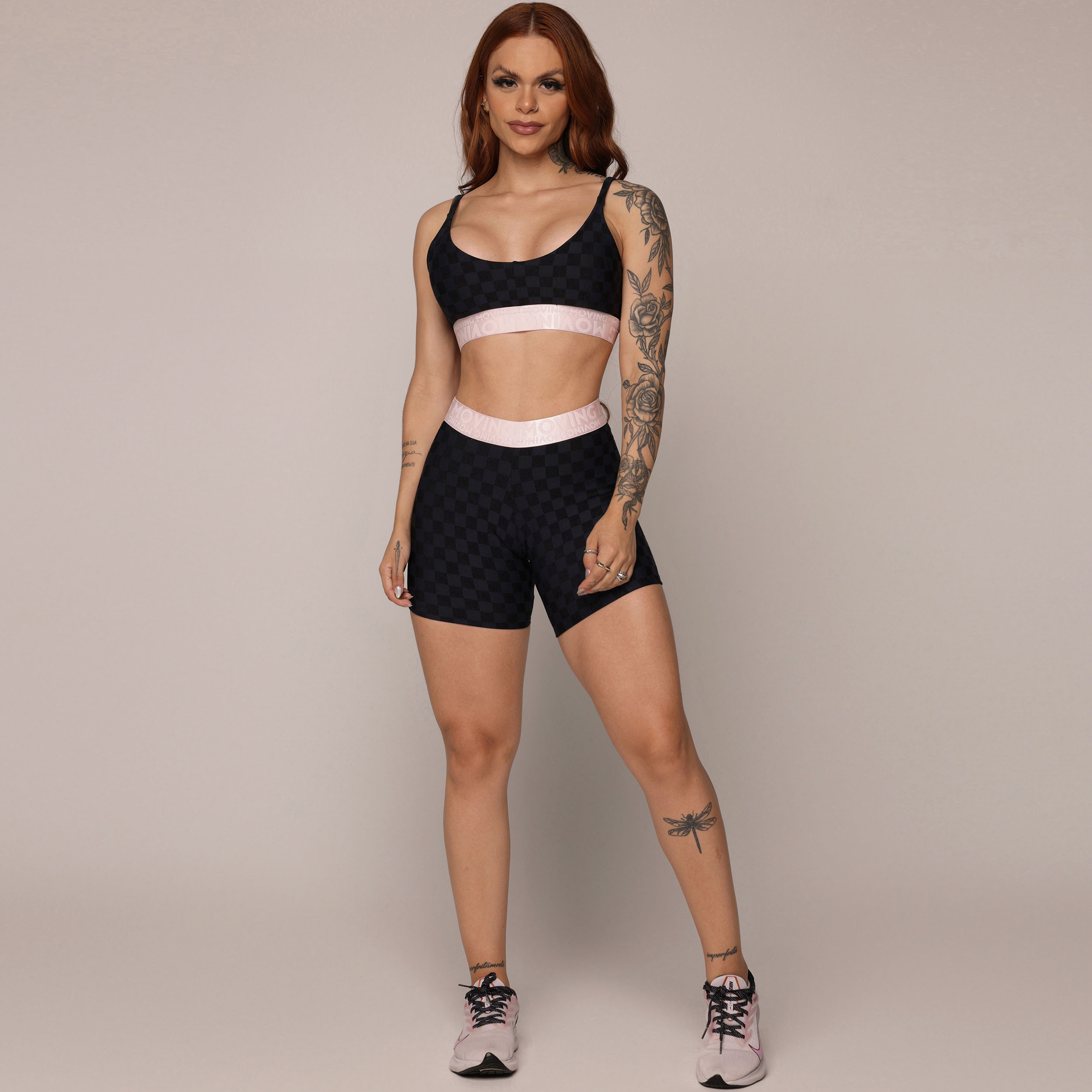 SHORT ÉPIC JACQUARD XEQUE-MATE PRETO - Imagem 8