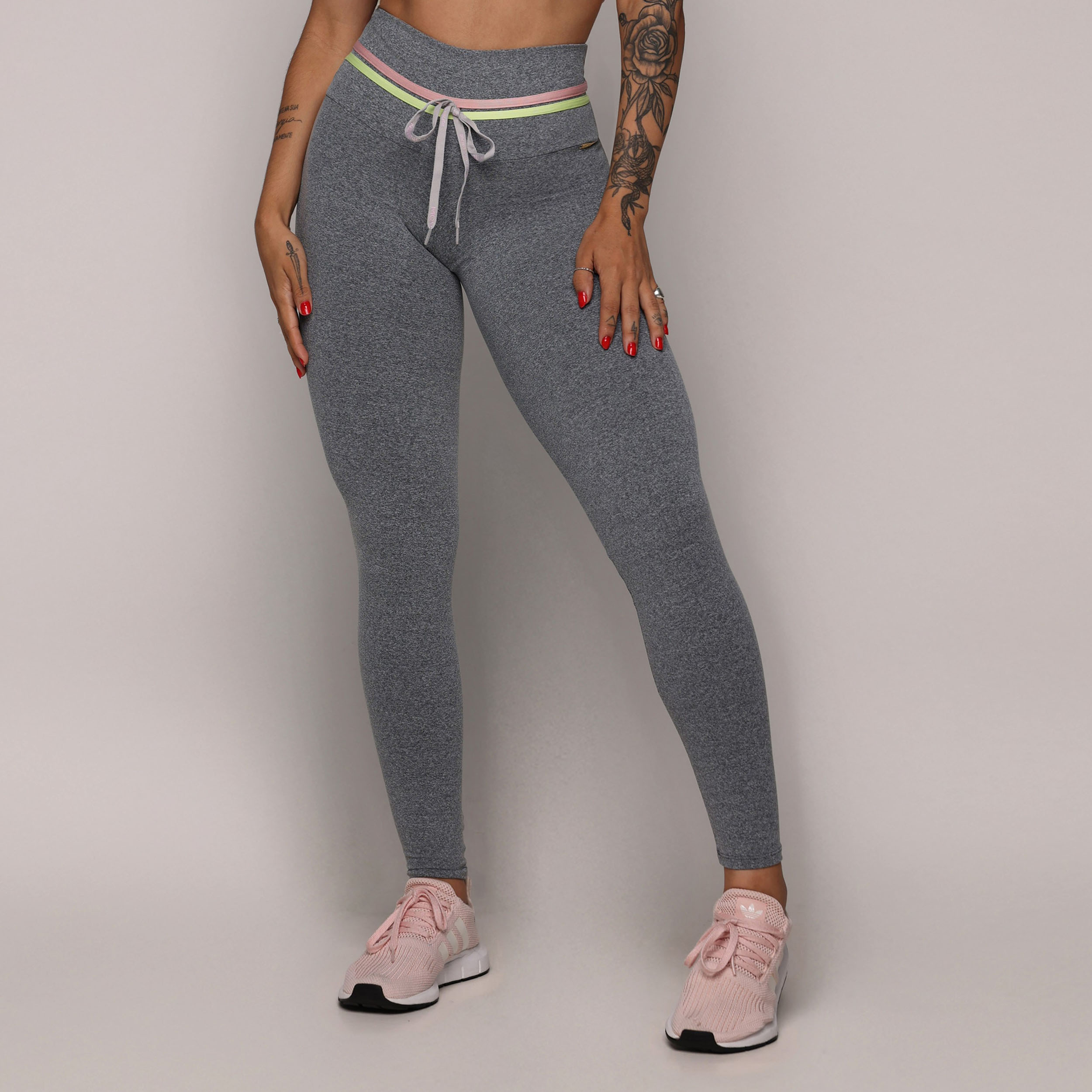 LEGGING EMPINA BUMBUM MESCLA COM BLUSH E LIMA - Imagem 3