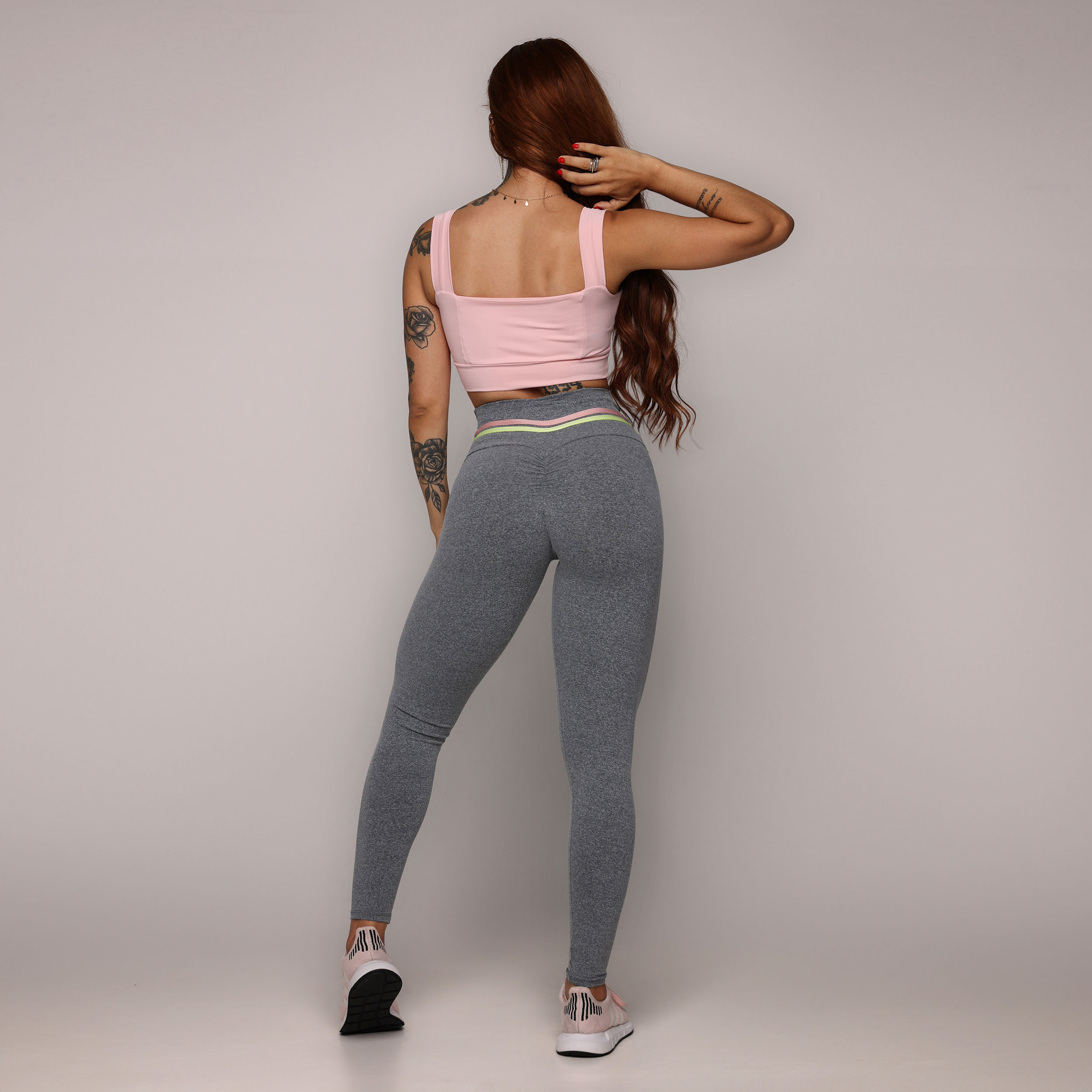 LEGGING EMPINA BUMBUM MESCLA COM BLUSH E LIMA - Imagem 5