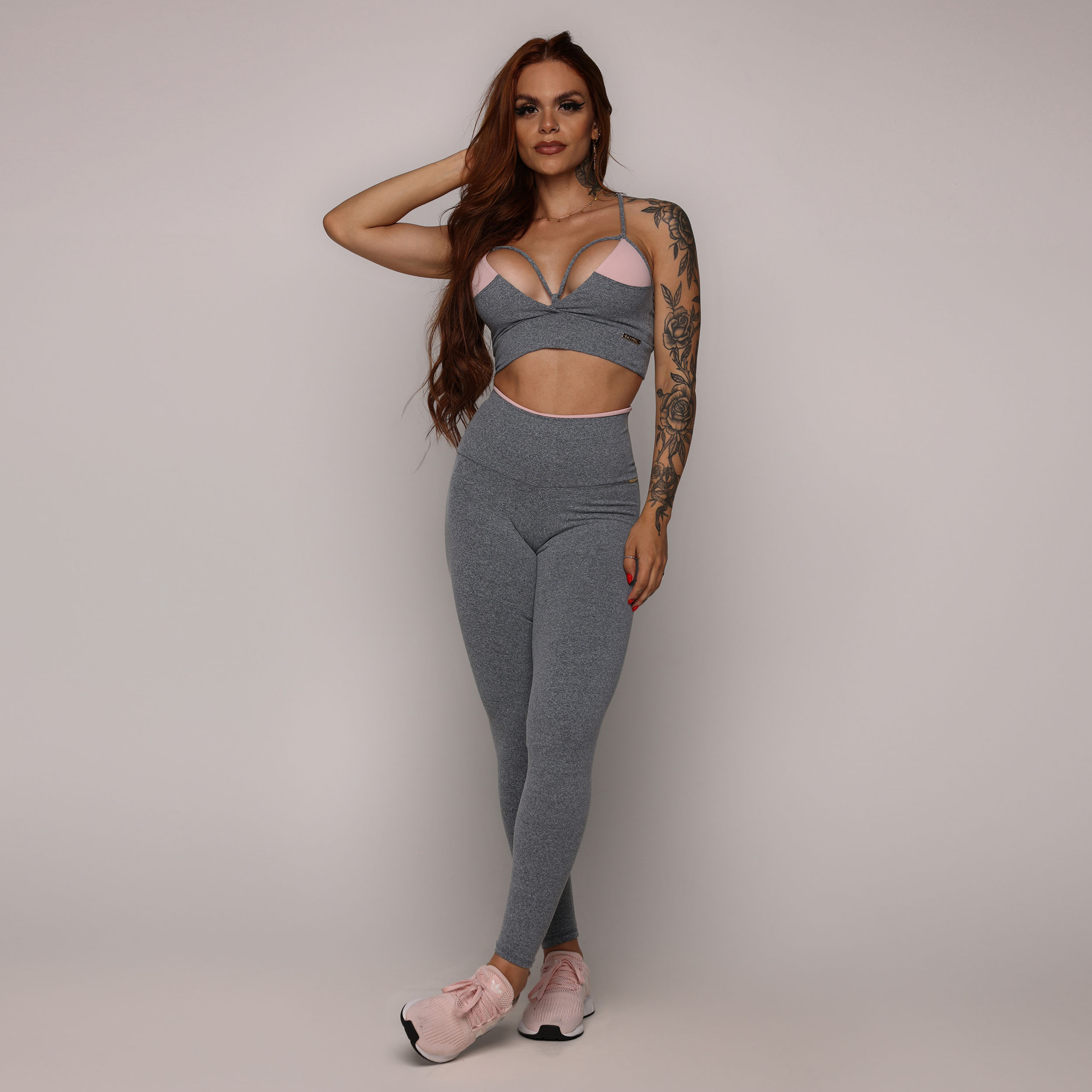 LEGGING HEART BICOLOR MESCLA COM BLUSH - Imagem 3