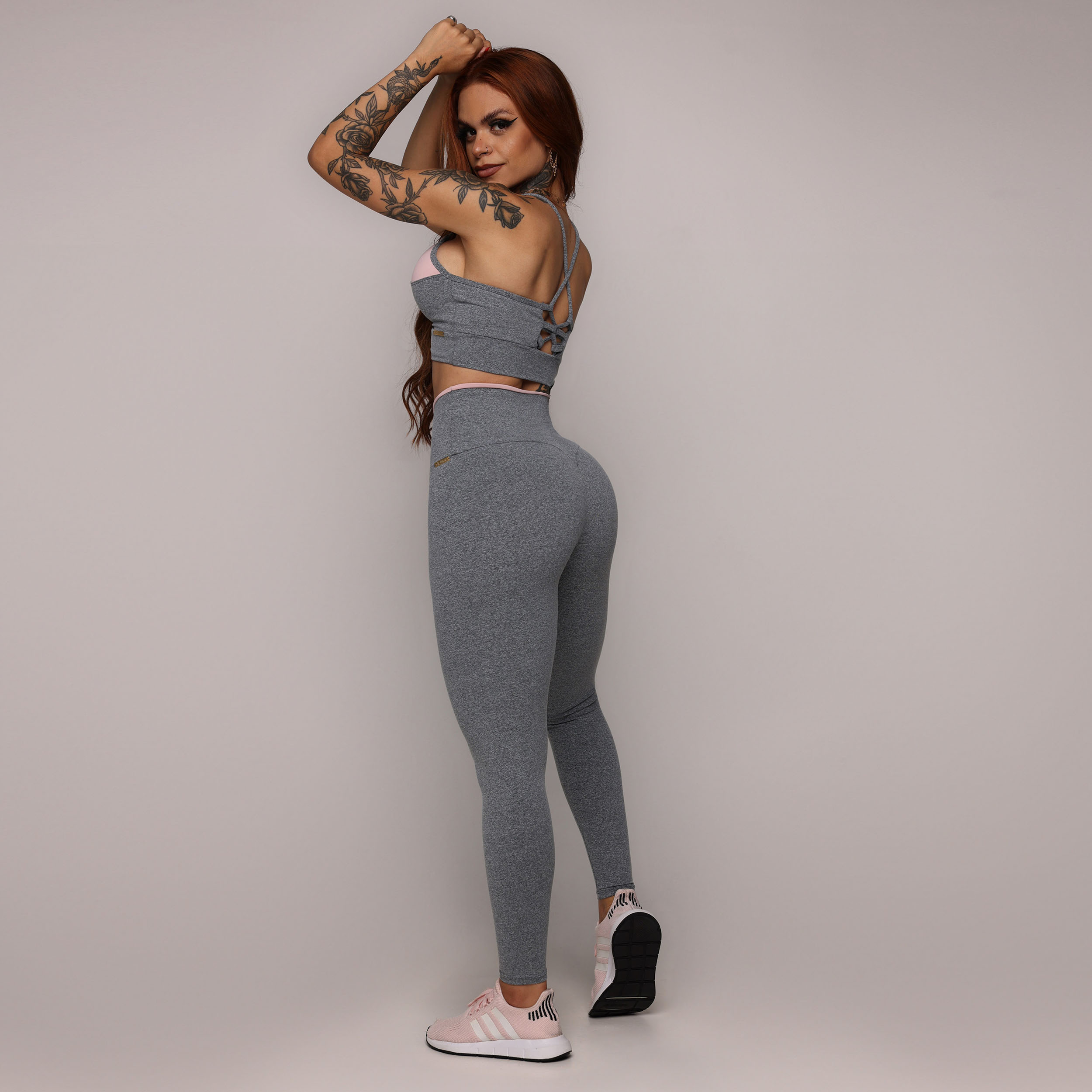 LEGGING HEART BICOLOR MESCLA COM BLUSH - Imagem 4