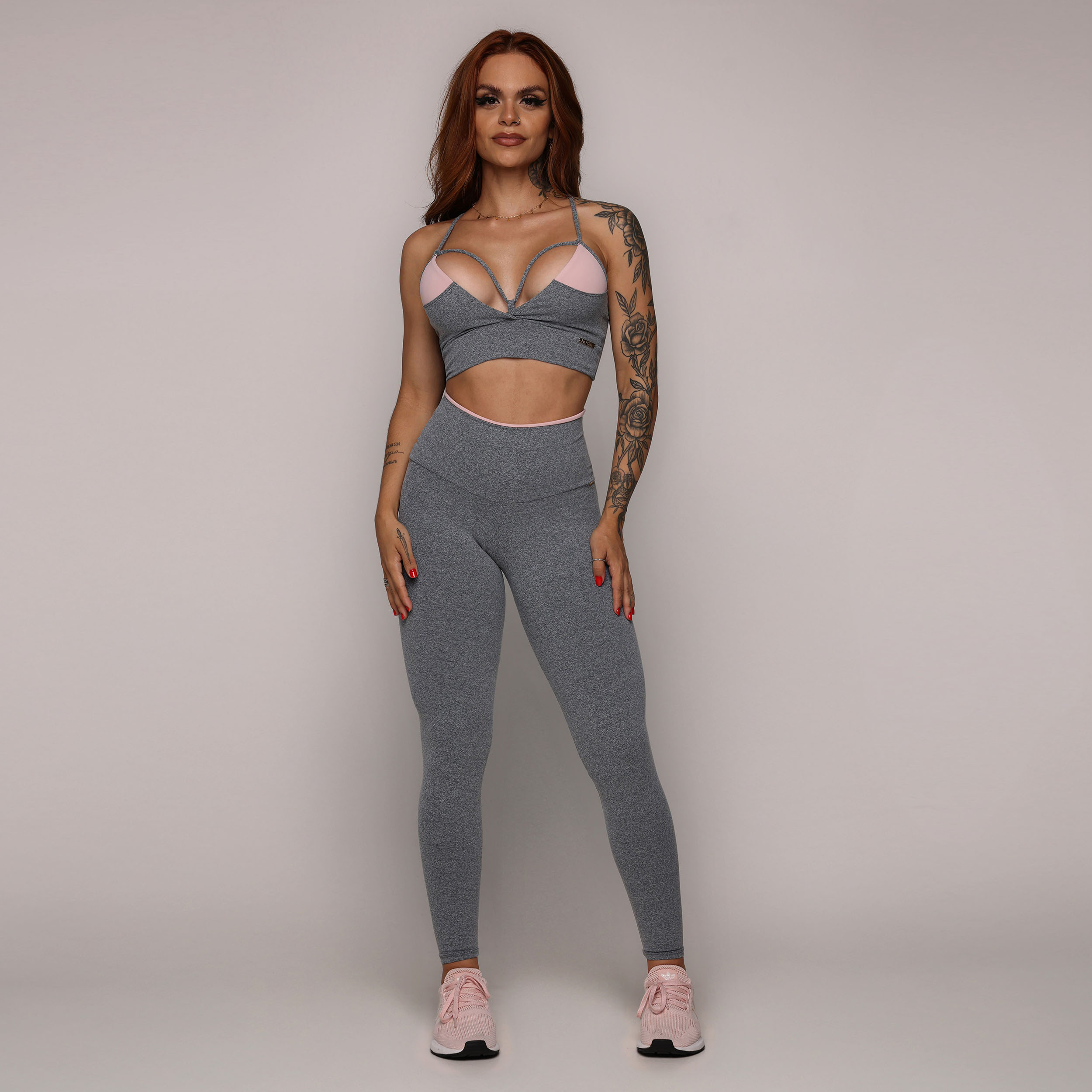 LEGGING HEART BICOLOR MESCLA COM BLUSH - Imagem 5