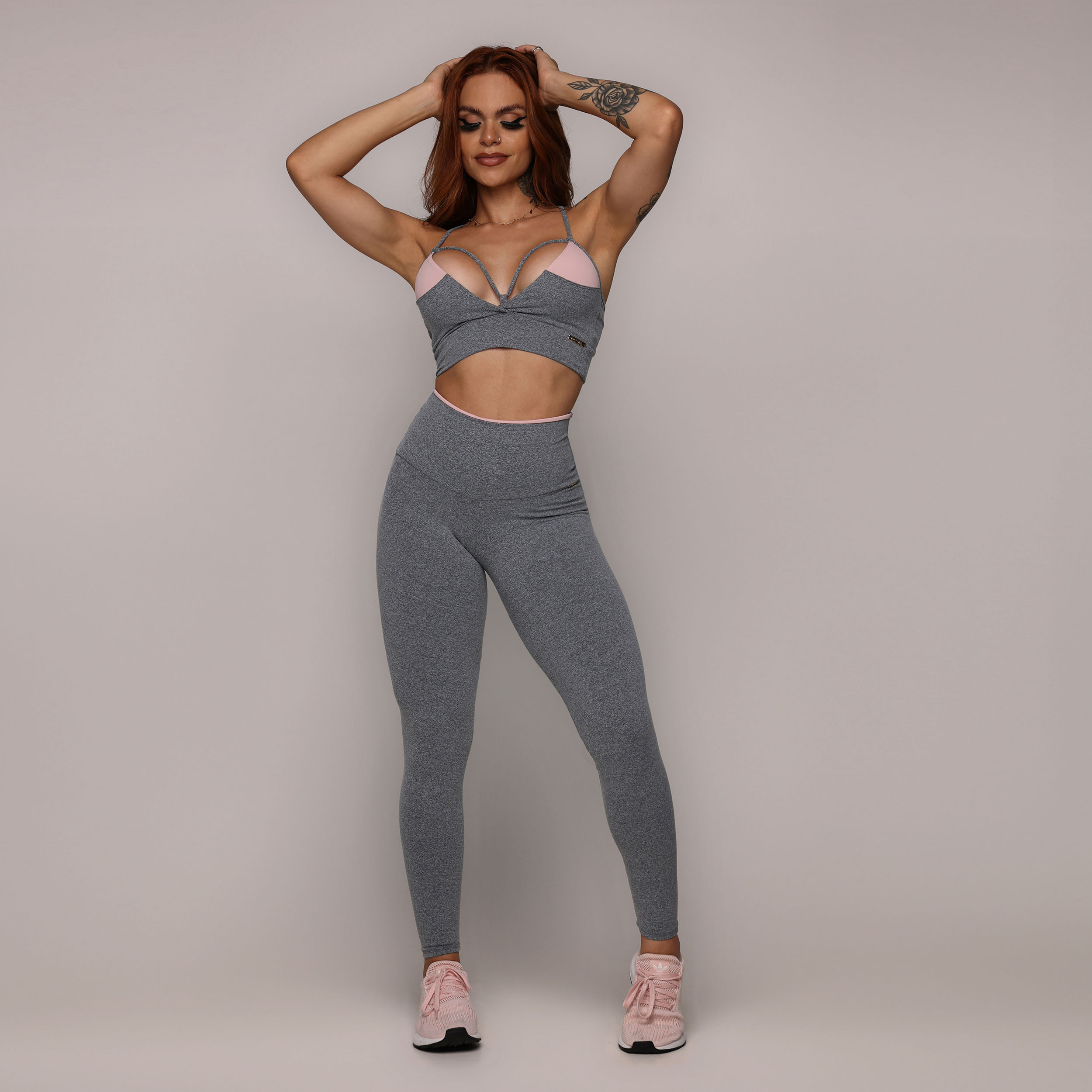 LEGGING HEART BICOLOR MESCLA COM BLUSH - Imagem 7