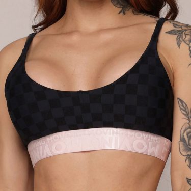 TOP DENVER JACQUARD XEQUE-MATE PRETO